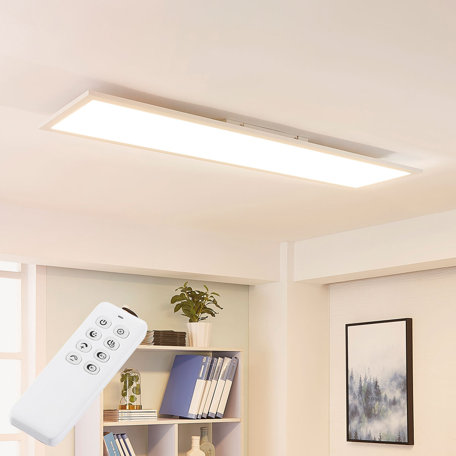 Arcchio Lysander LED-panel, CCT 119 cm 58 W, vit