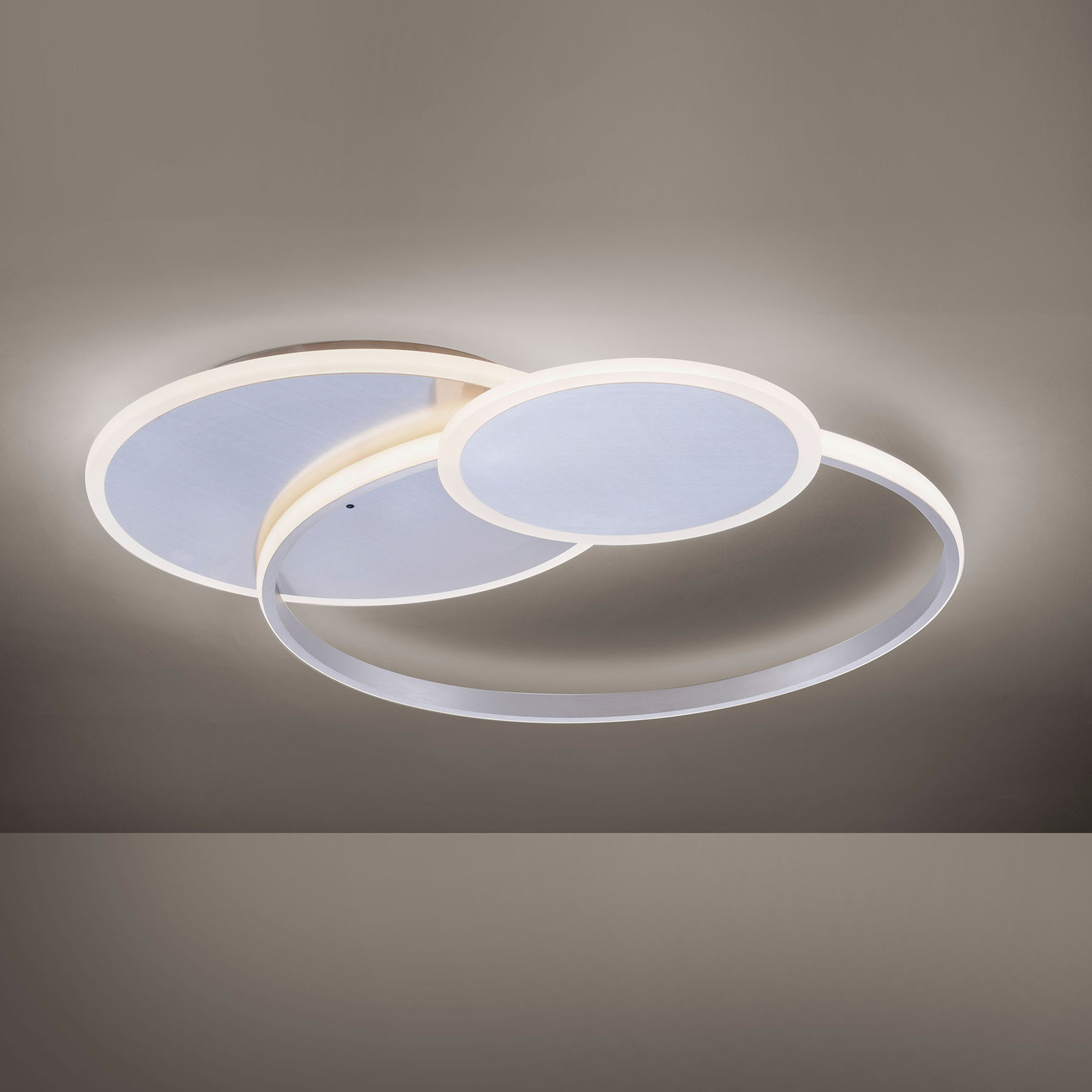 LED-taklampa Emilio med fjärrkontroll, rund