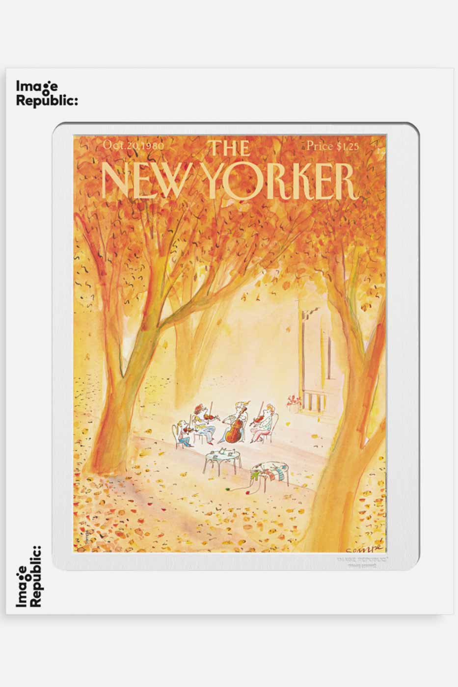 Poster The New Yorker String instrument 40x50 cm