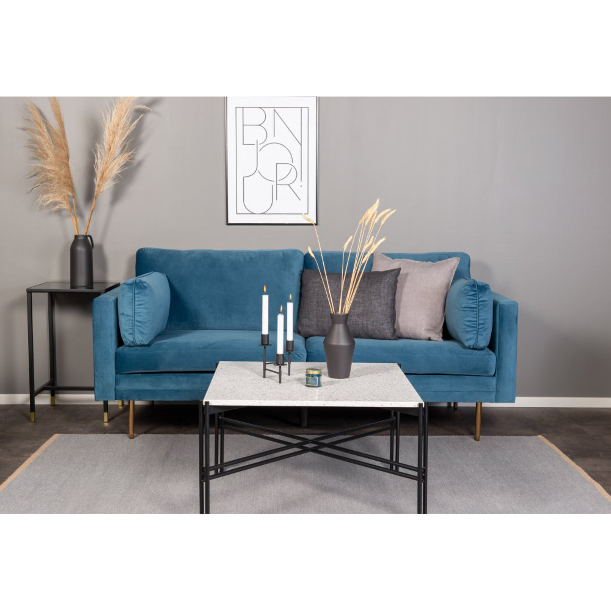 Soffa Boom 3-sits, blå