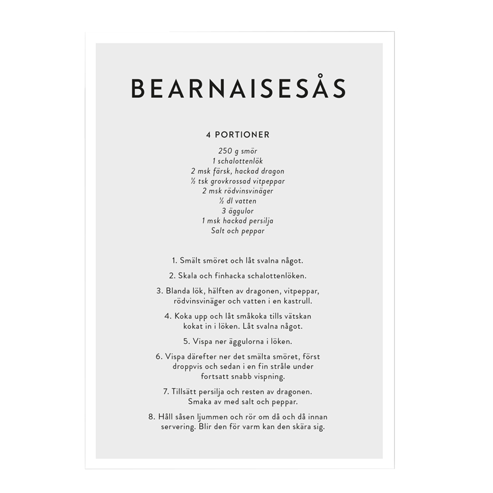 Kunskapstavlan - Poster Mini Print A5 Bearnaisesås