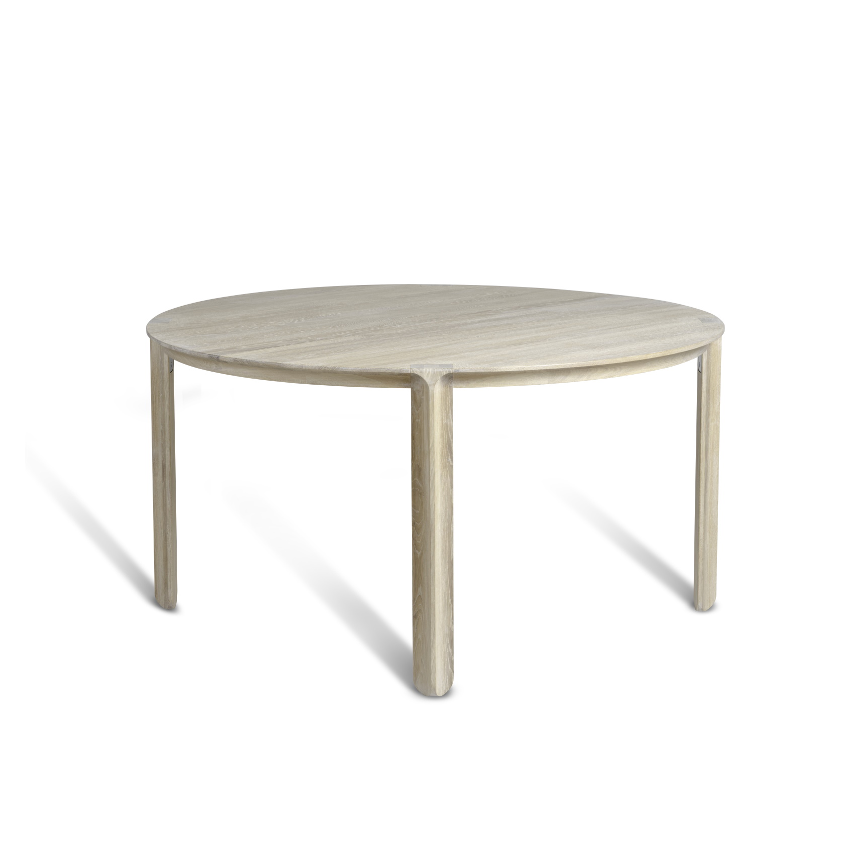 Runt matbord 140 cm vitpigmenterad ek Amor, Mavis