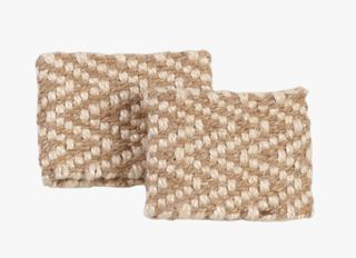 Jute zigzag 2-pack servettringar natur
