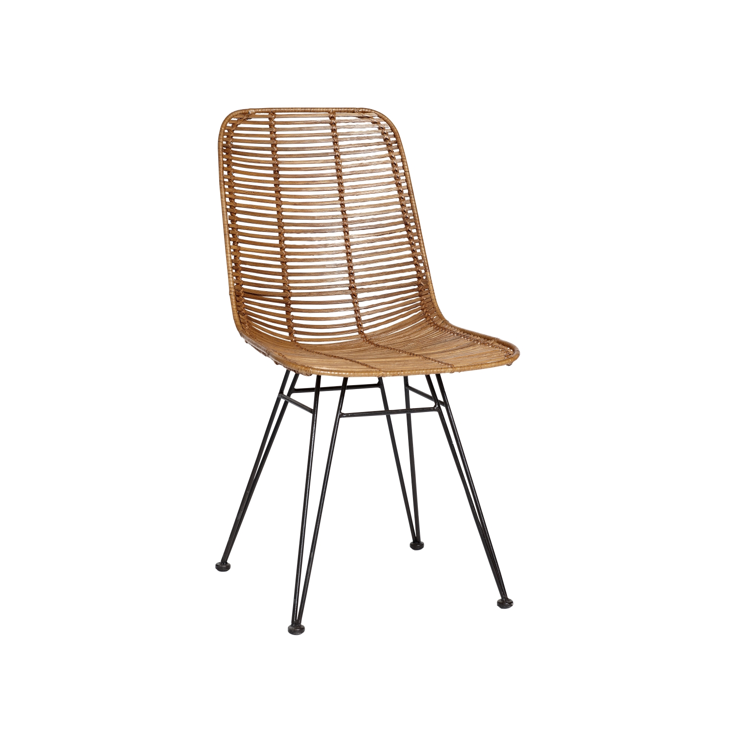 Stol Studio natur metallben, Hubsch