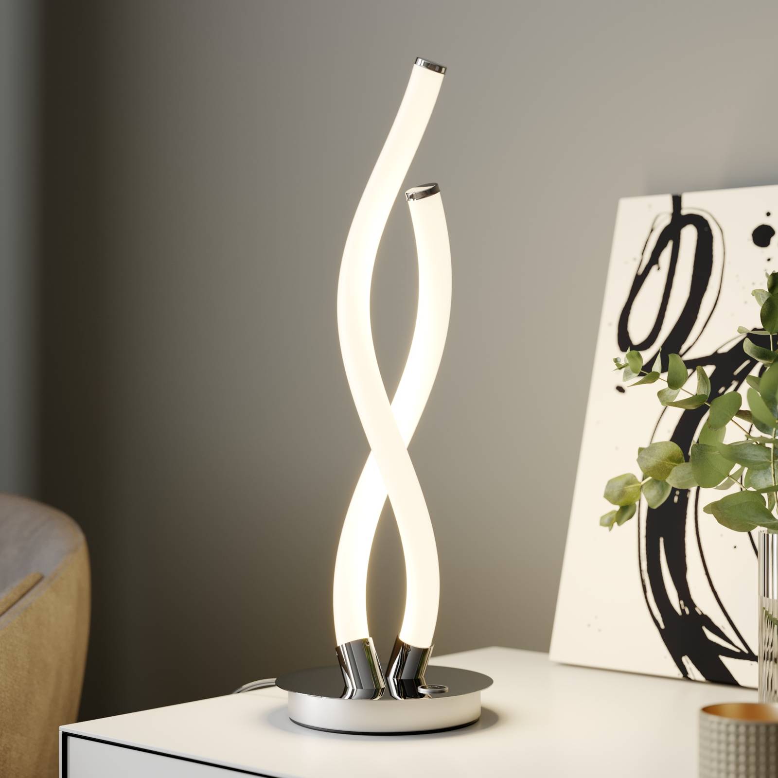 Lucande Wewa LED-bordslampa, dimbar i 3 steg