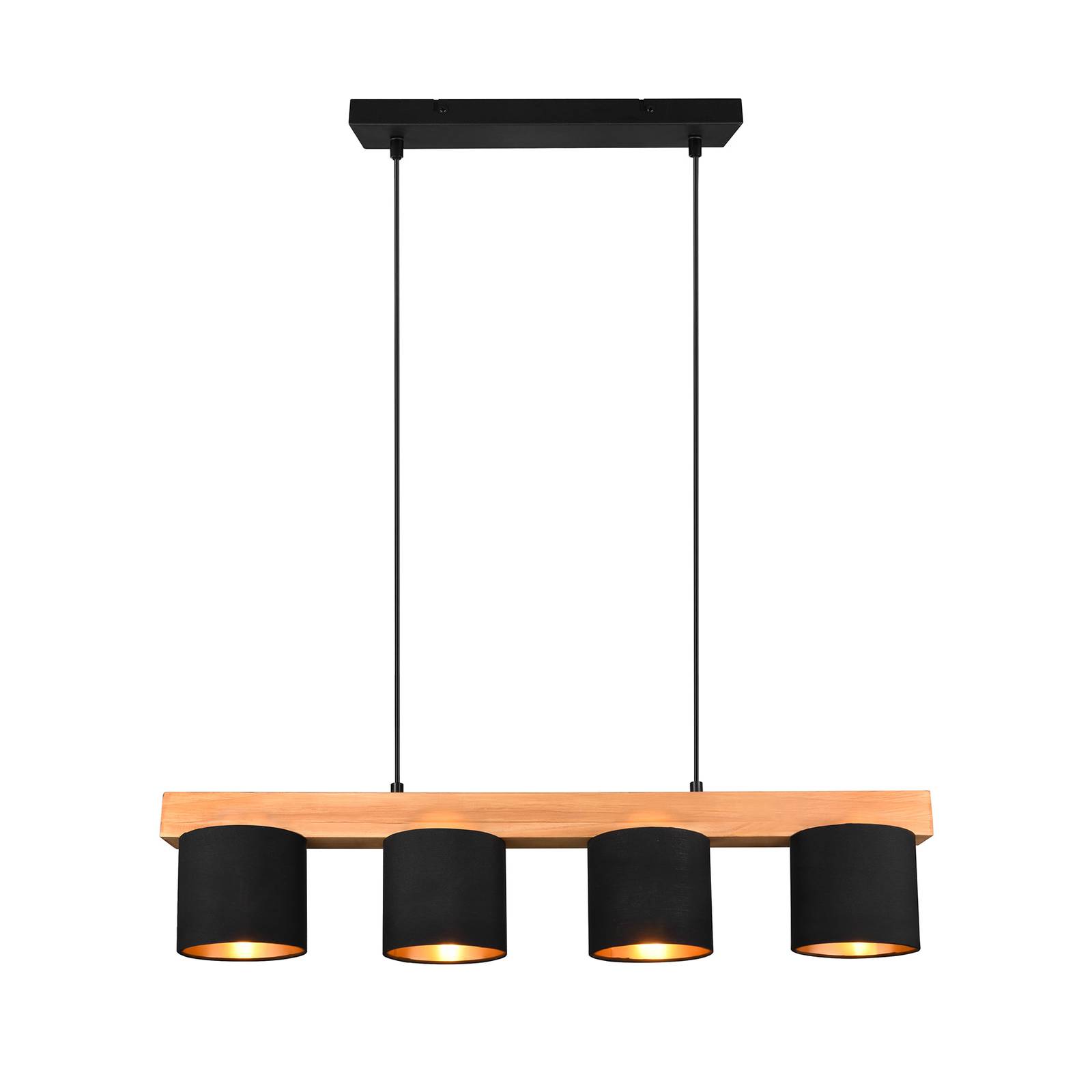 Pendellampa Cameron, 4 lampor, svart
