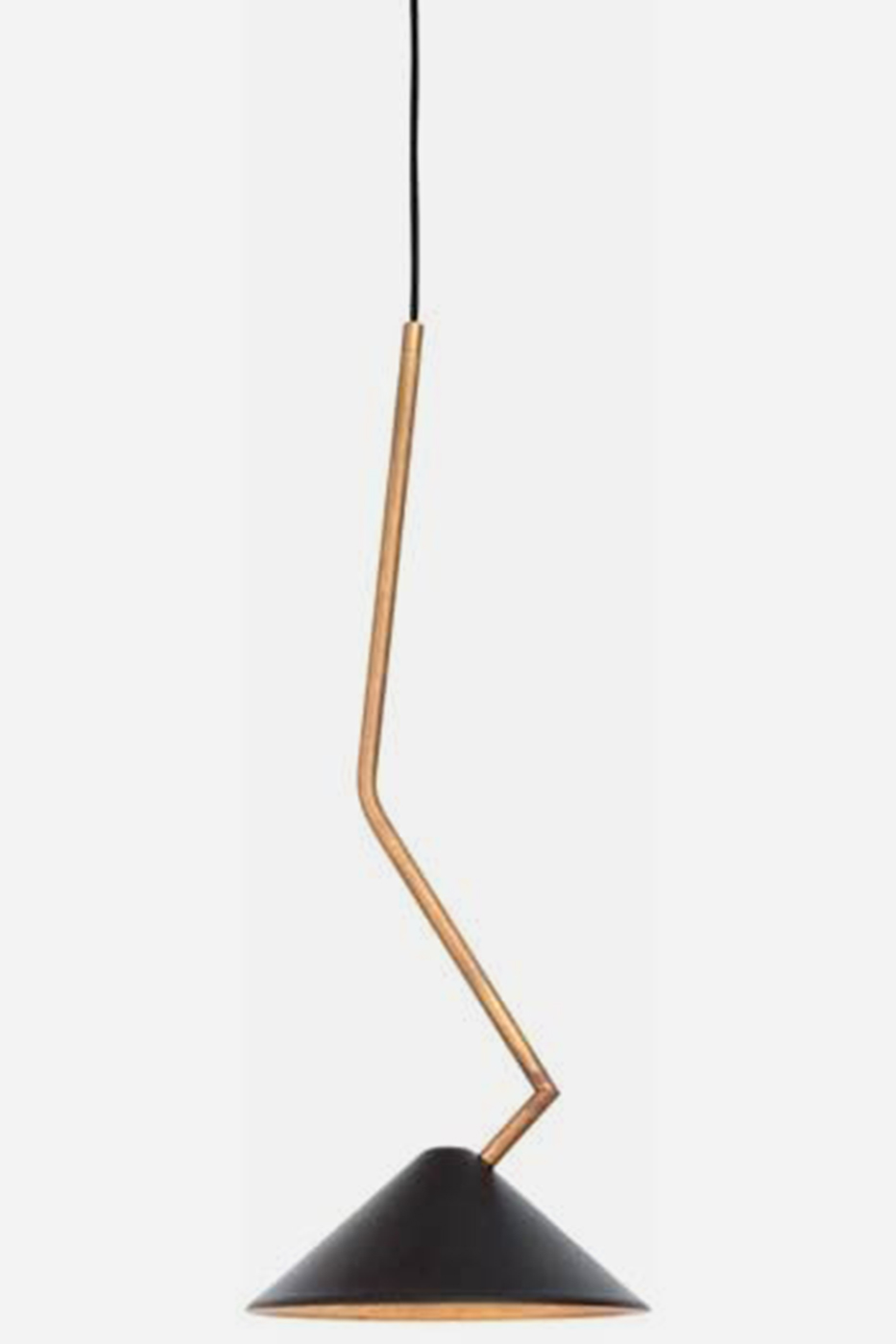 Taklampa grenverk 1-arm råmässing