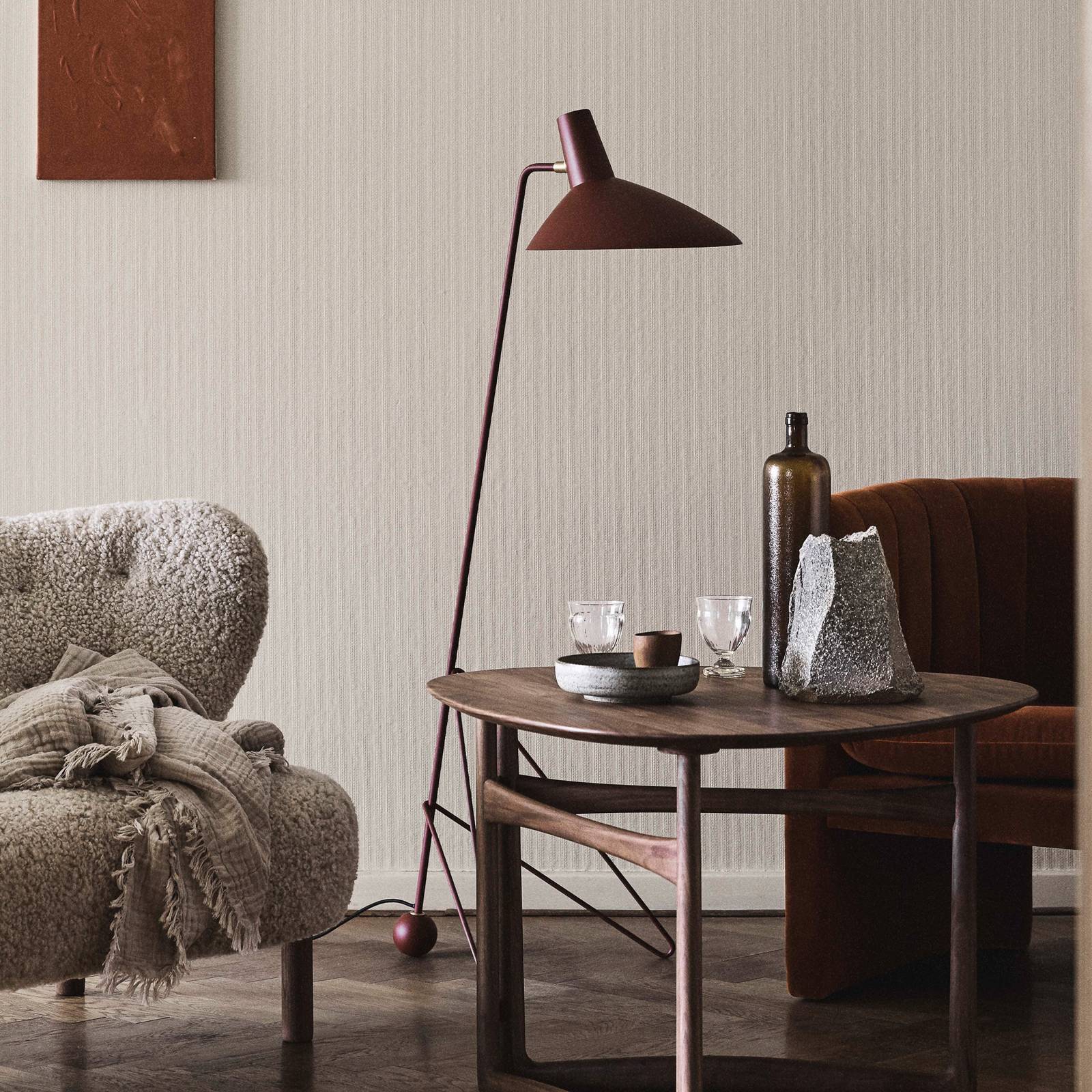 &Tradition Tripod HM8 golvlampa, kastanjebrun