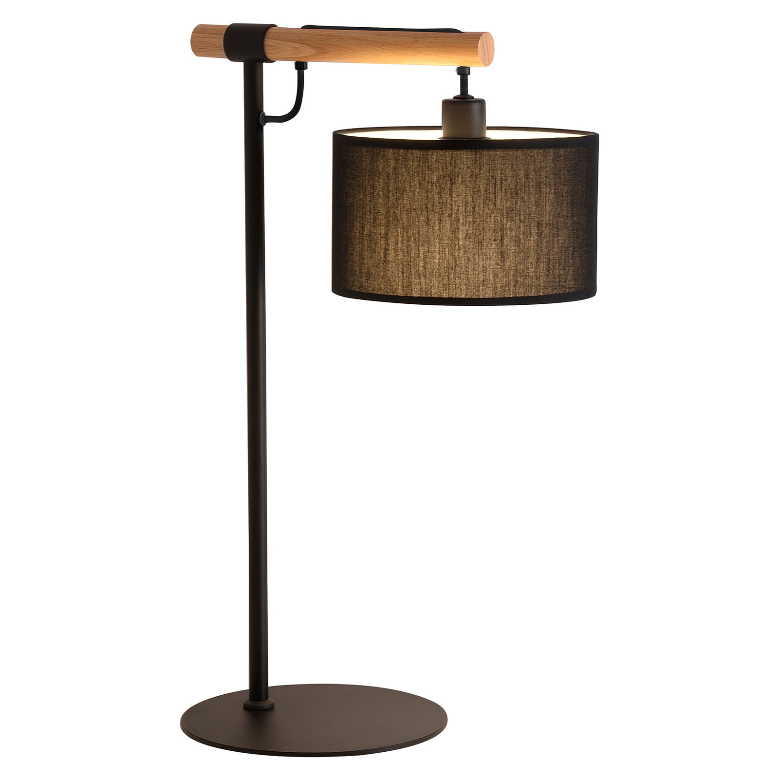 Bordslampa Romeo, med textilskärm, svart