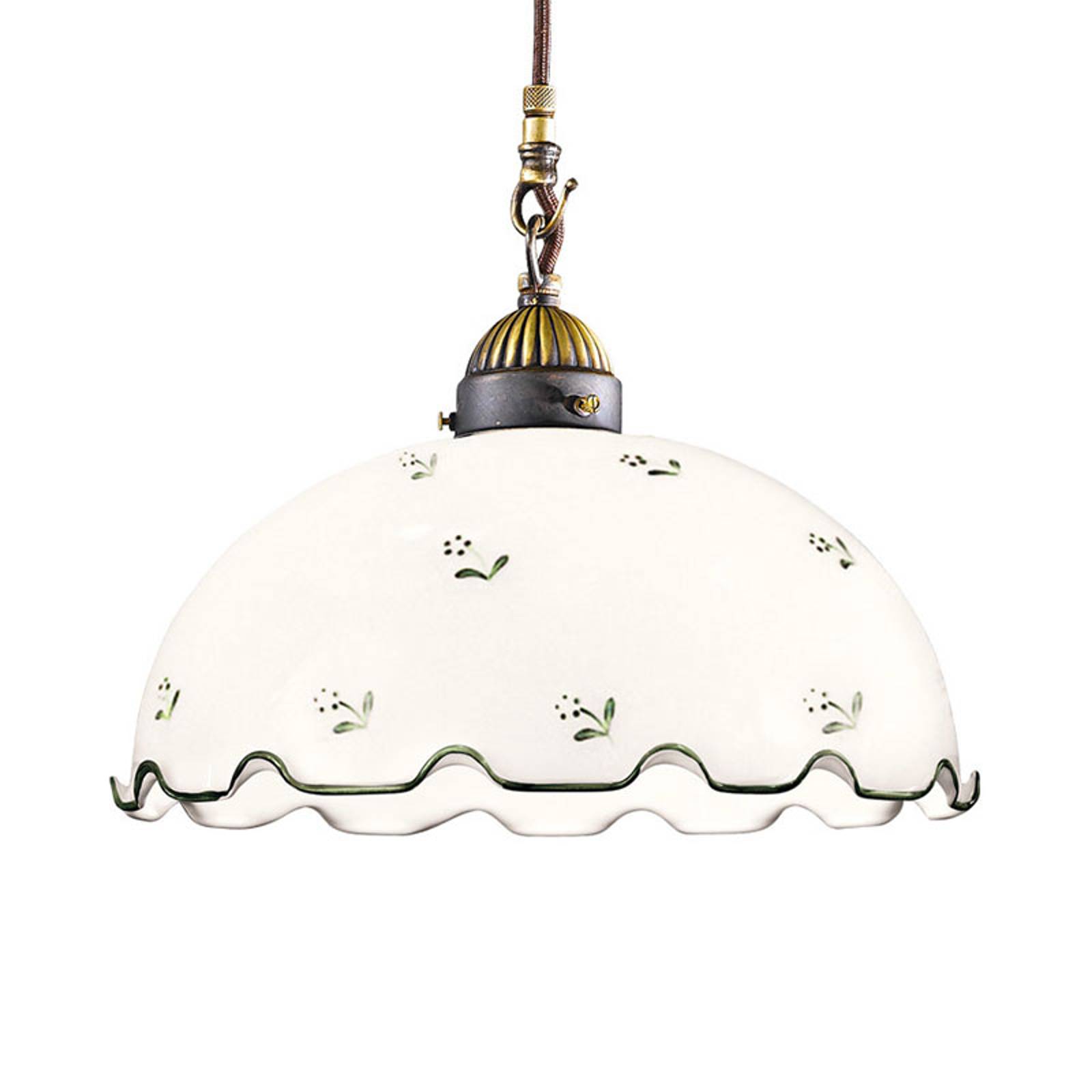 Hänglampa Nonna ströblommor Ø 30 cm 1 lampa grön