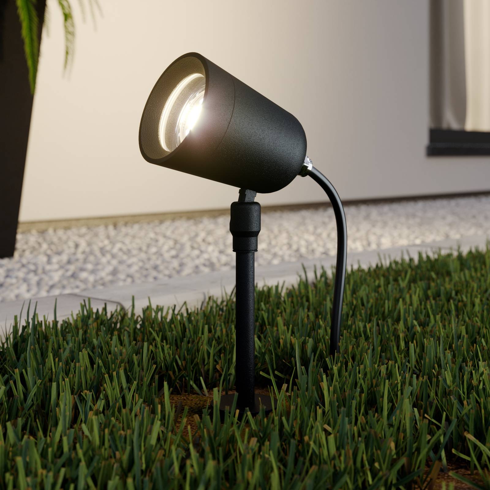 Lindby Elmana markspettspotlight, GU10, IP65