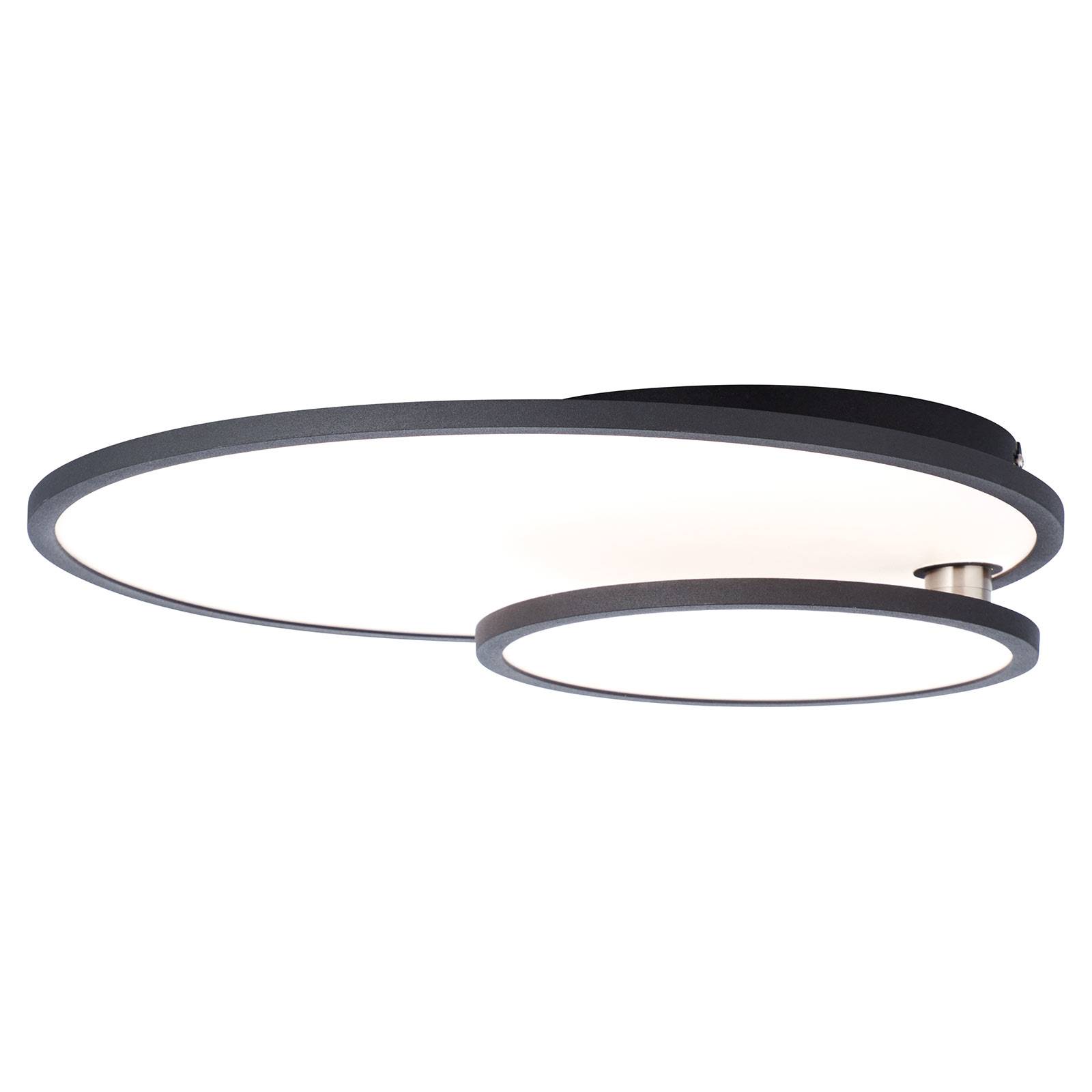 LED-taklampa Bility, rund, ram svart