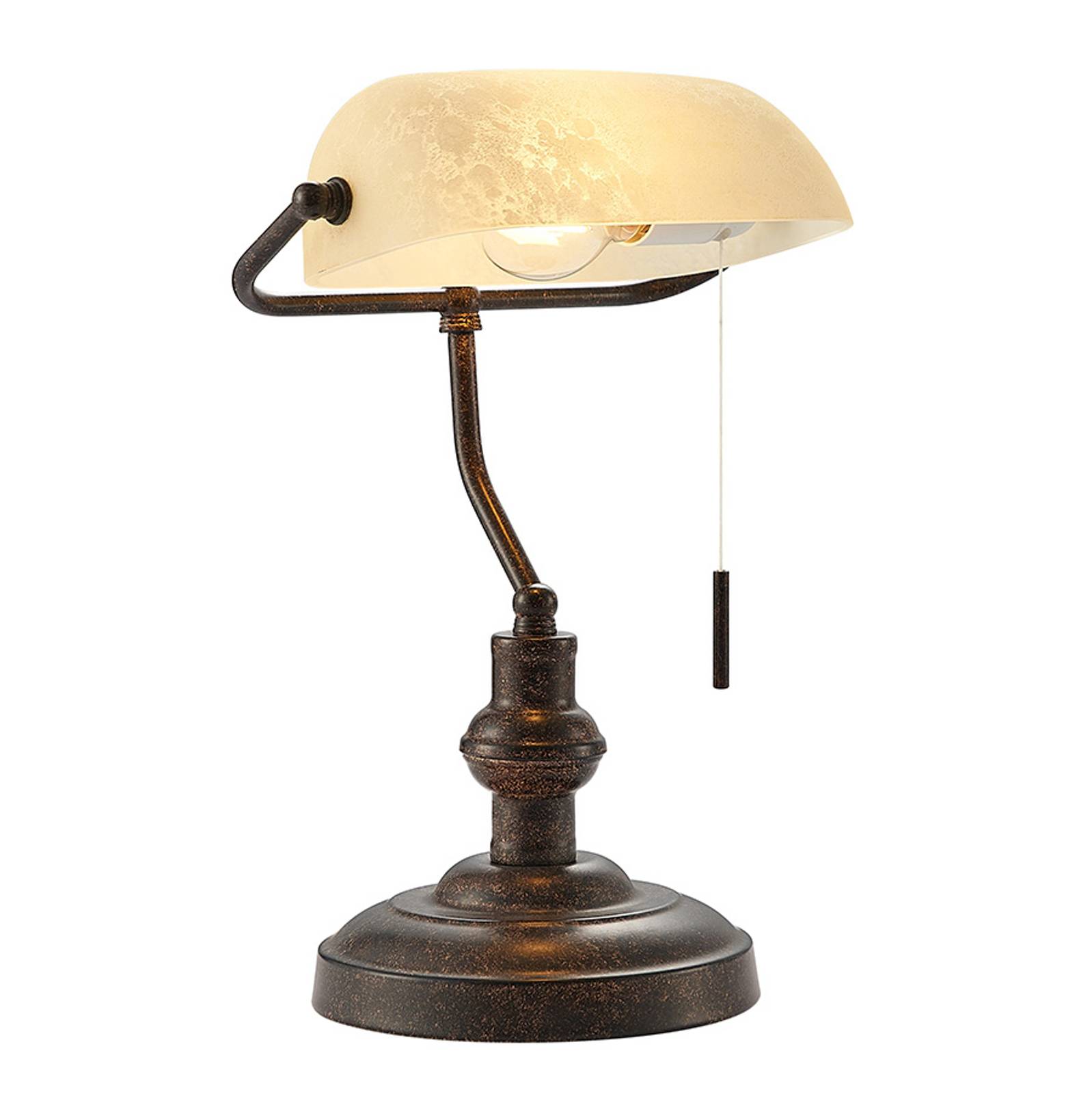 Lindby Profina skrivbordslampa, rostbrun