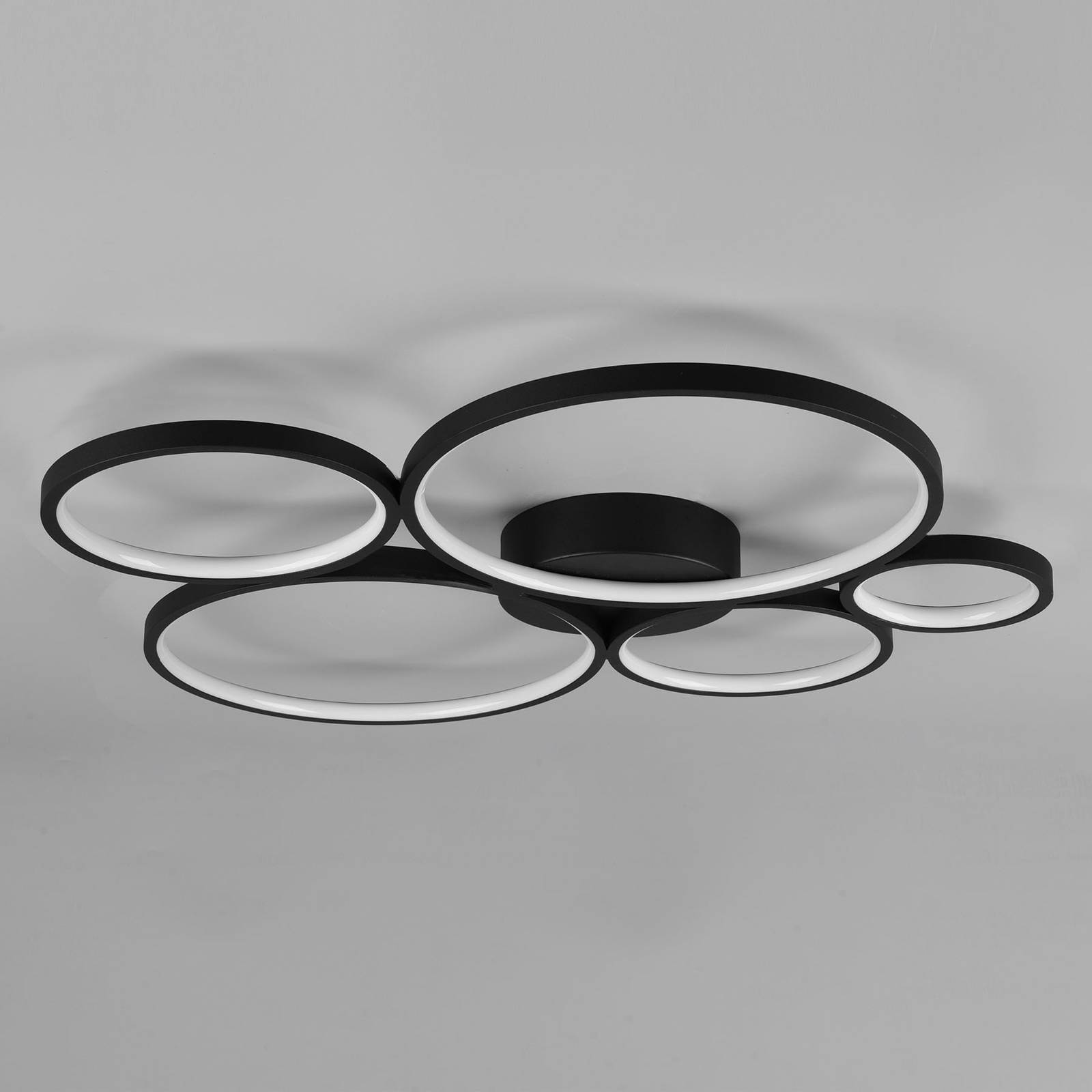 LED-taklampa Rondo, matt svart