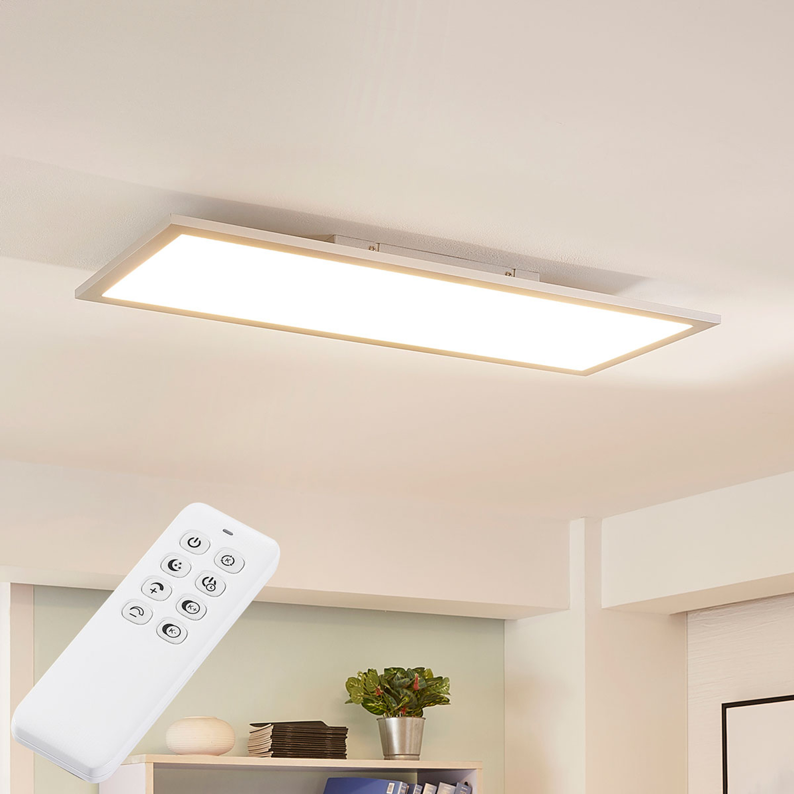Arcchio Lysander LED-panel, CCT, 79 cm, silver