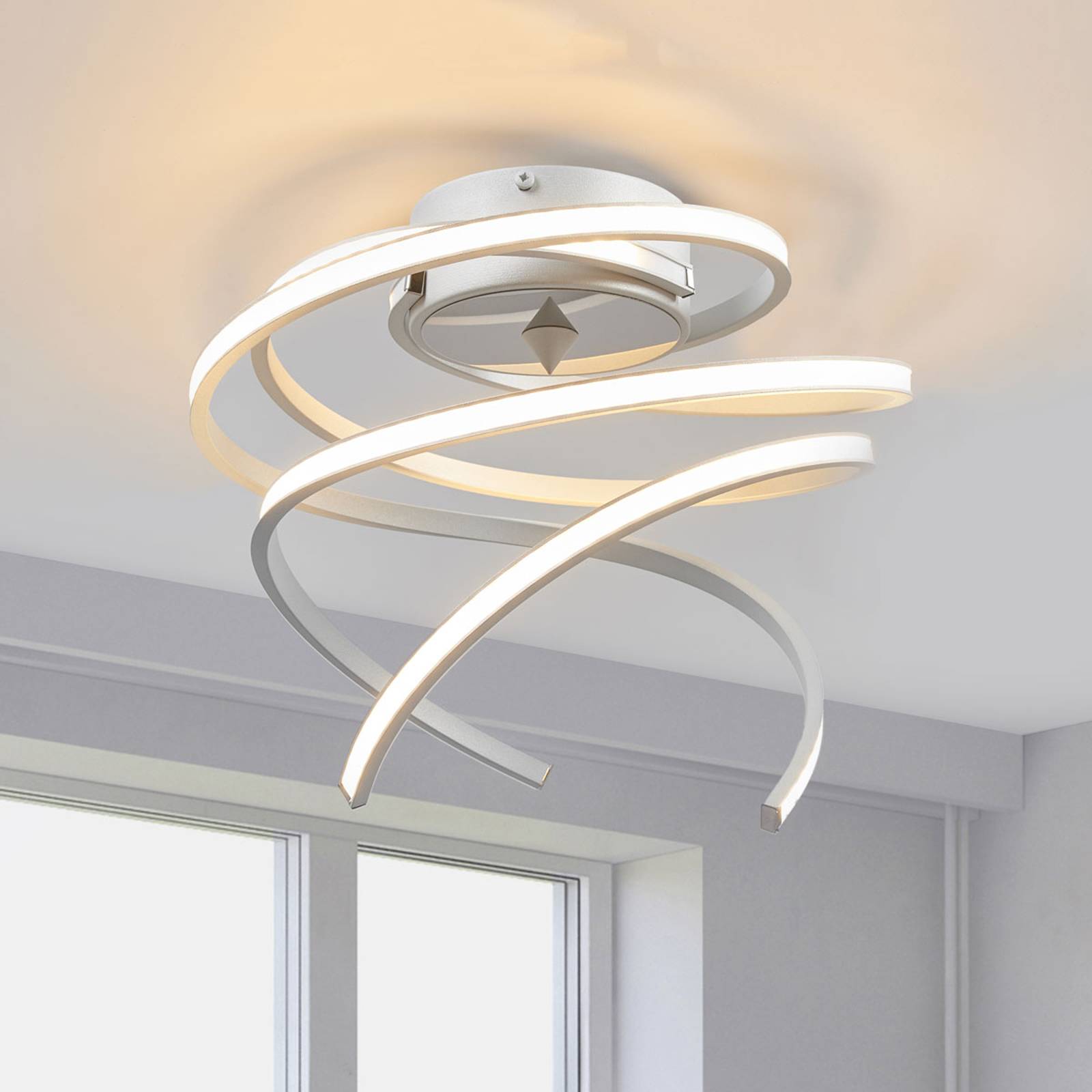 LED-taklampa Lungo aluminium, höjd 25 cm