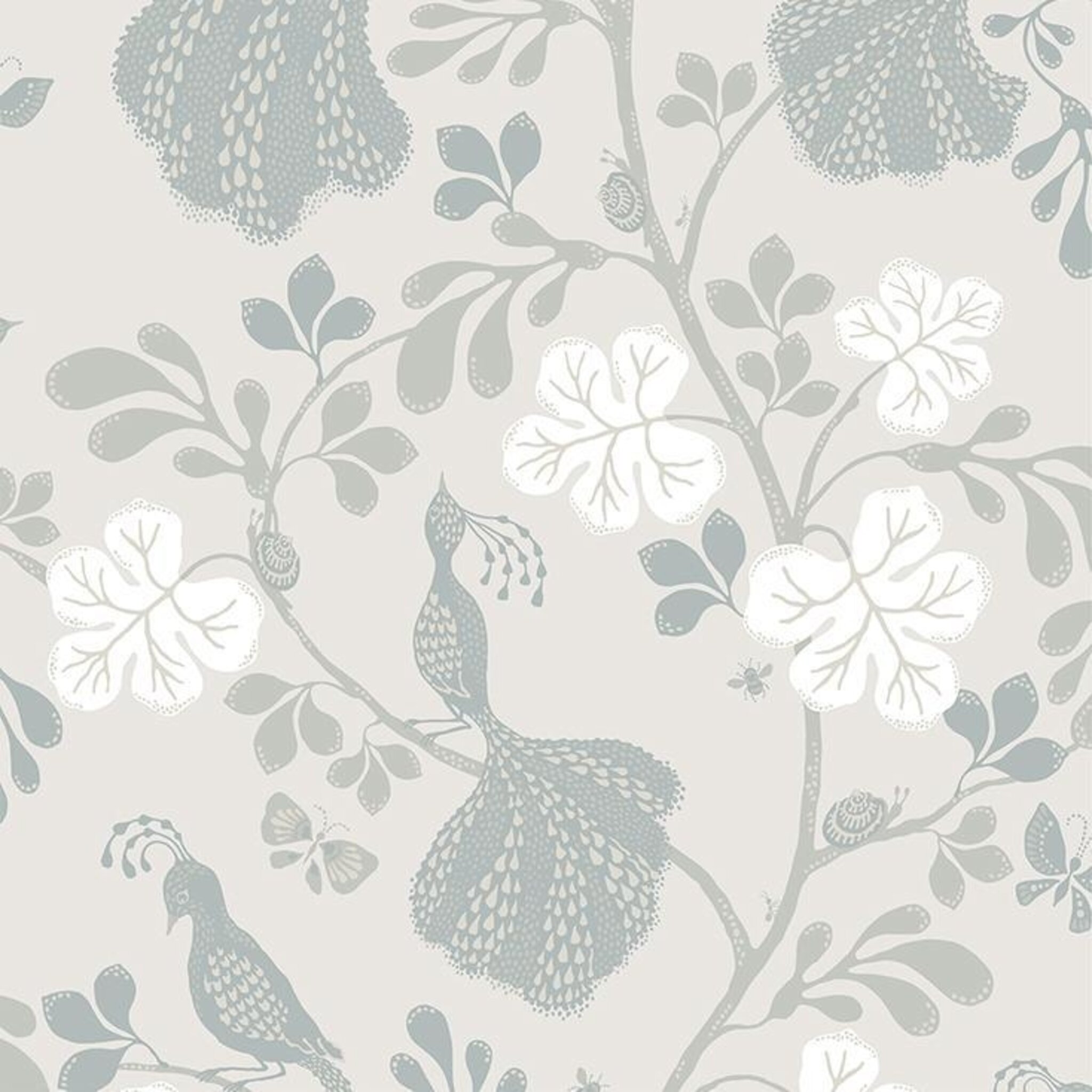Tapet - Night Birds - Sandstone/dusty Blue, 53cm