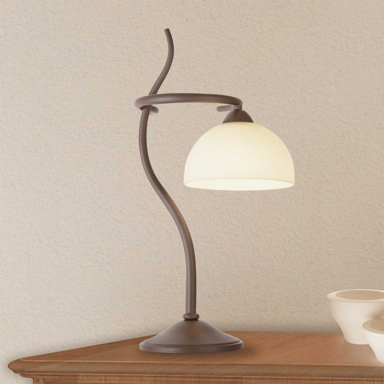 Bordslampa Christian i brunt