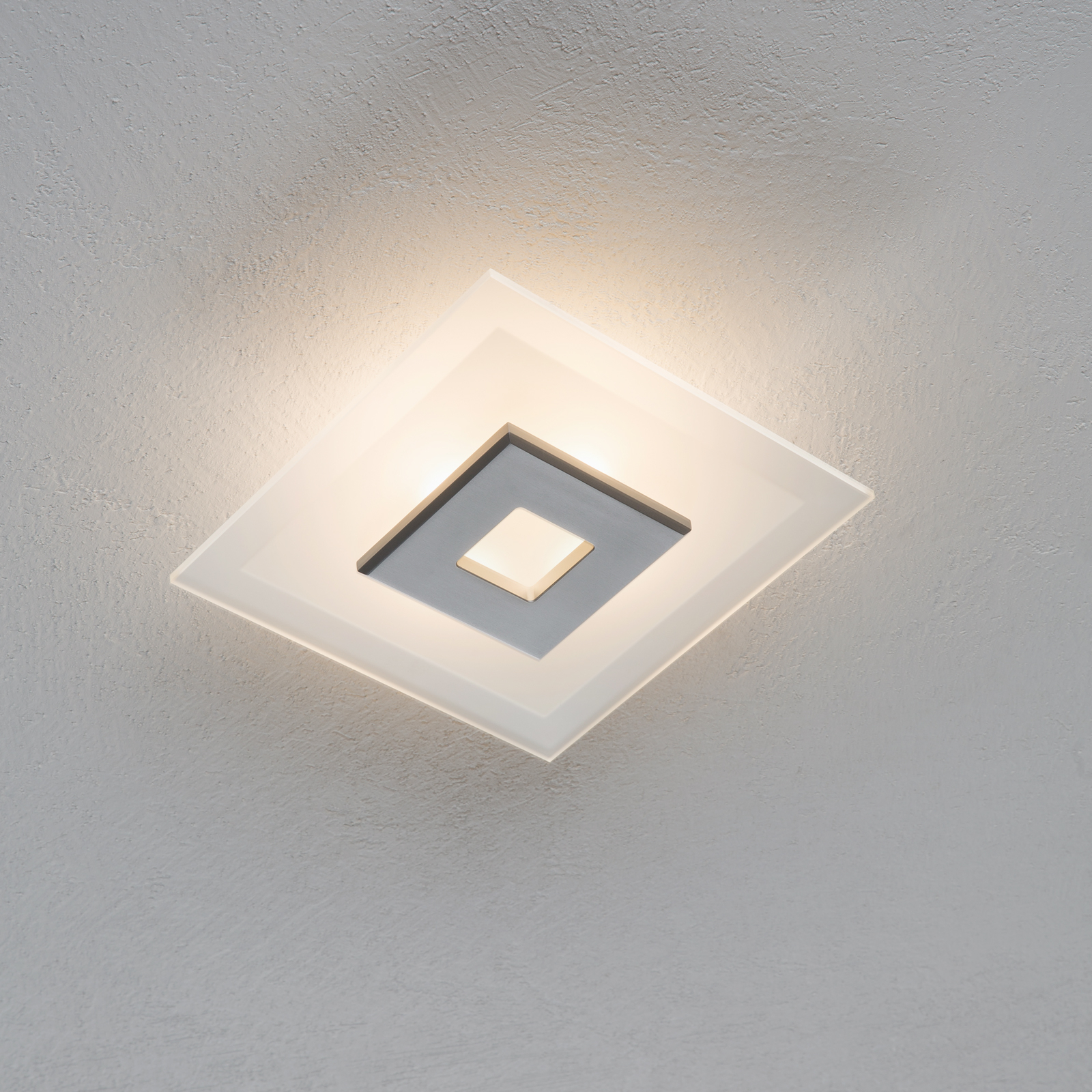 LED-taklampa Tian med glasskärm, 25 cm