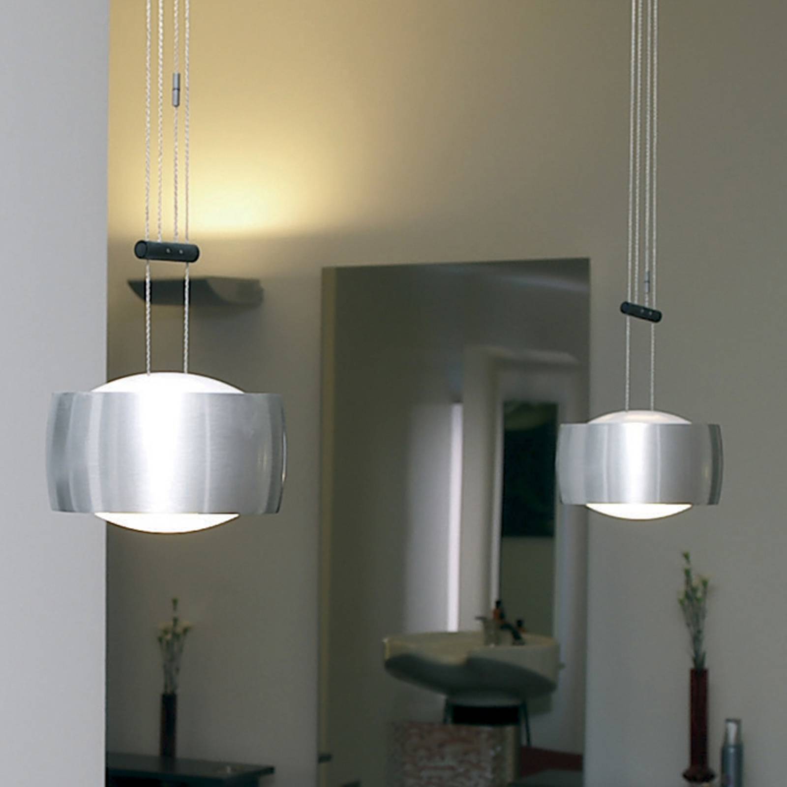 Högkvalitativ pendellampa Grace, 2 ljuskällor