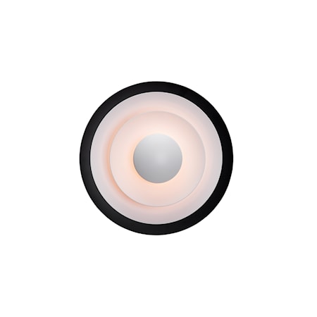Diablo Vägglampa Mattsvart/Röd LED 30 cm fast inst