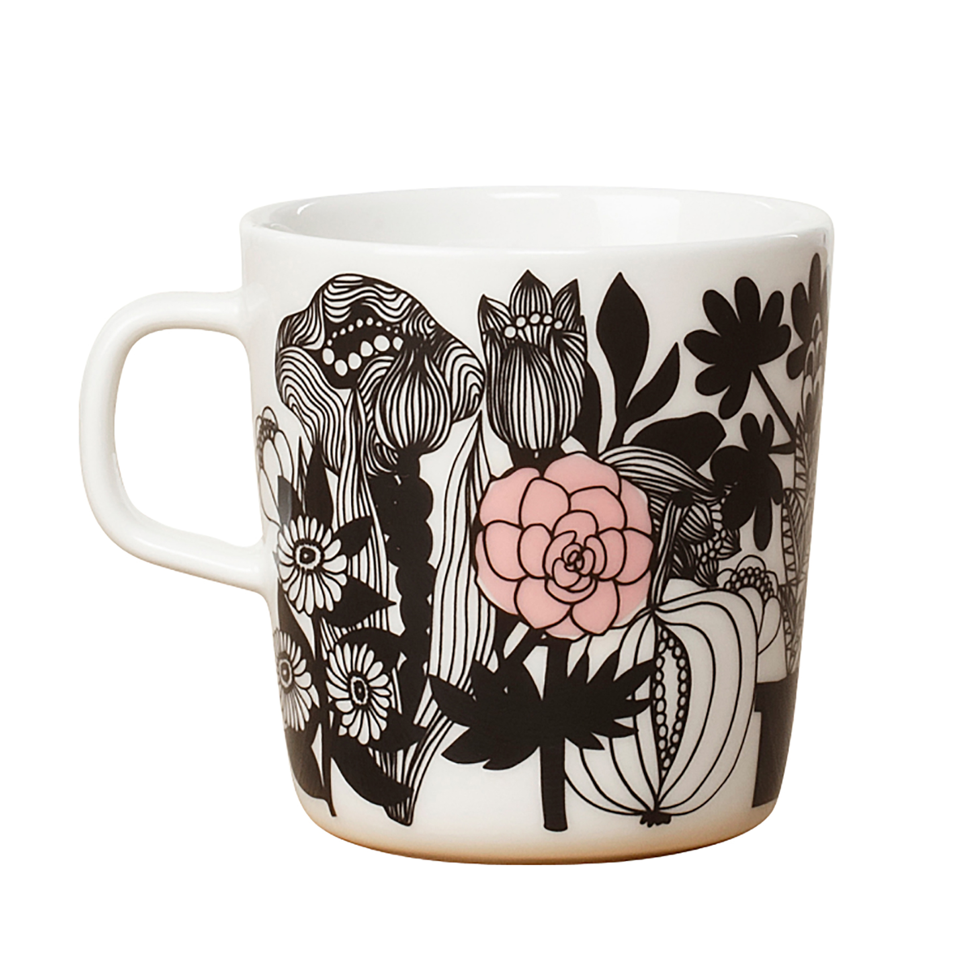 Marimekko Mugg 4 dl Siirto. Sv/vit/rosa