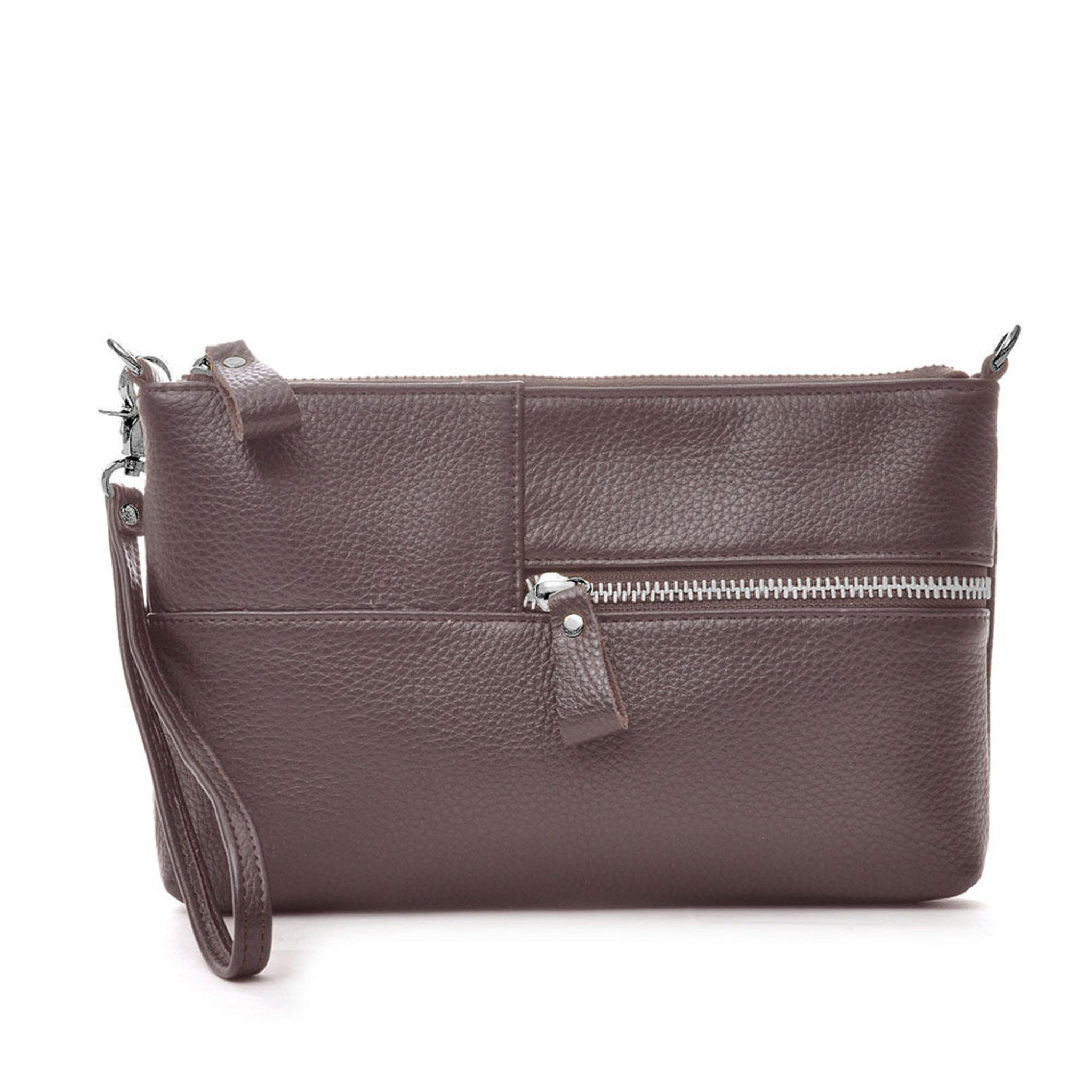 Grained Leather Envelope Bag