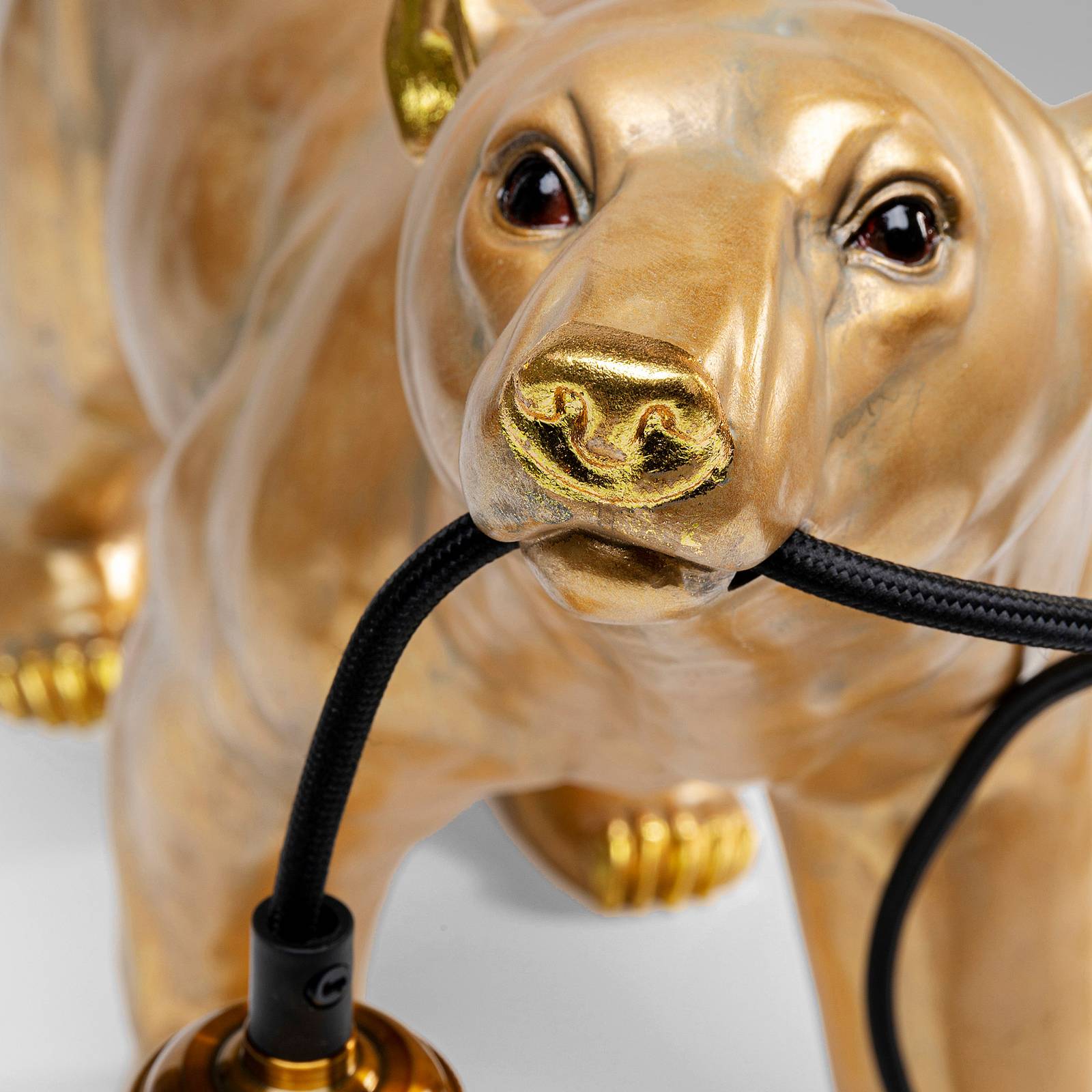 KARE Animal Polar Bear bordslampa i guld