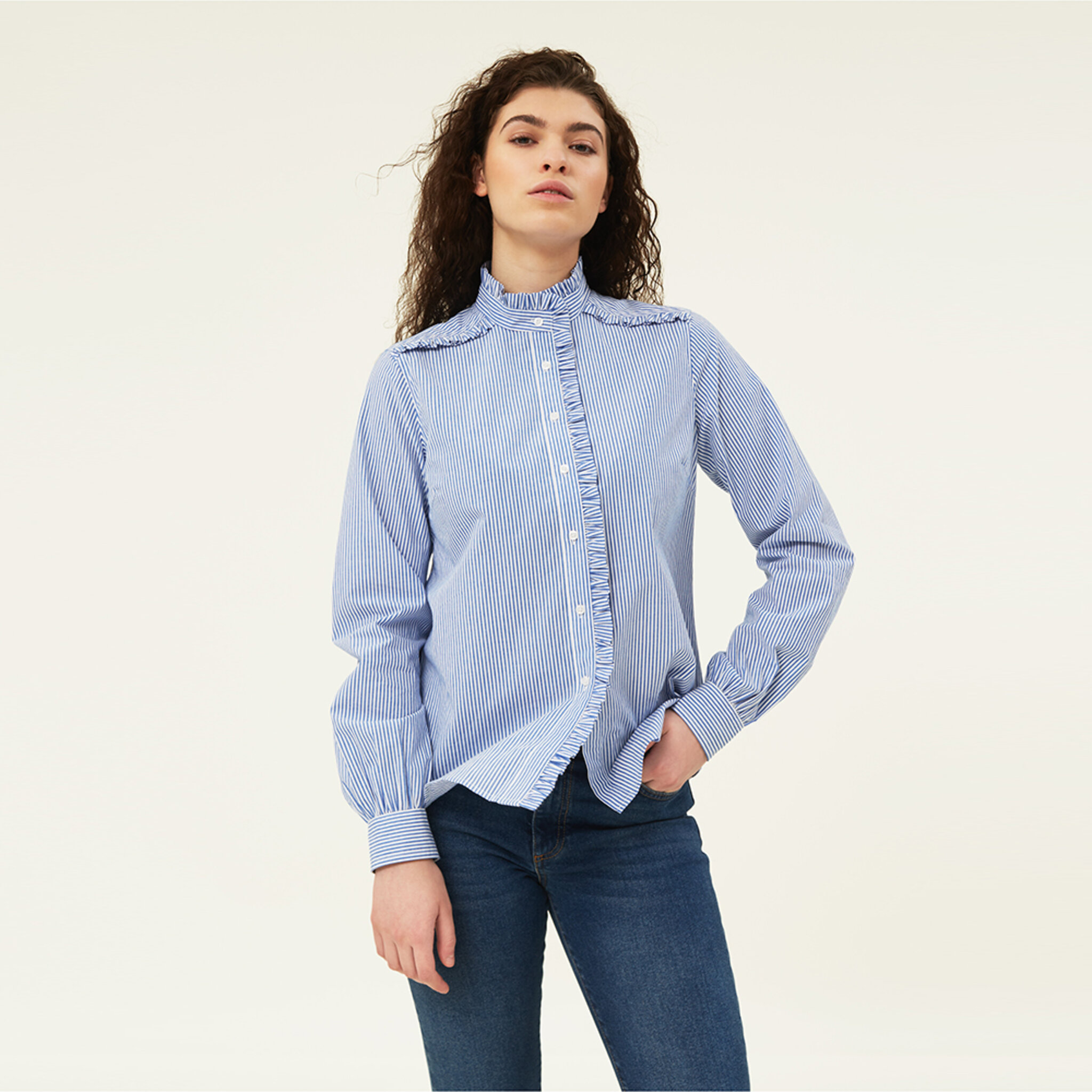 Marianne Ruffle Organic Cotton Shirt