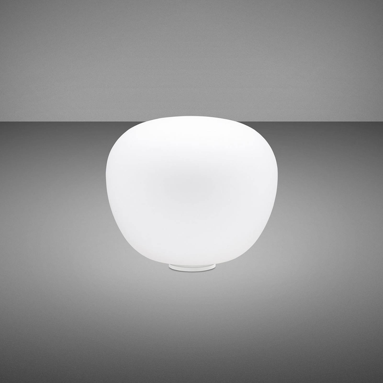 Fabbian Lumi Mochi bordslampa, liggande, Ø 20 cm