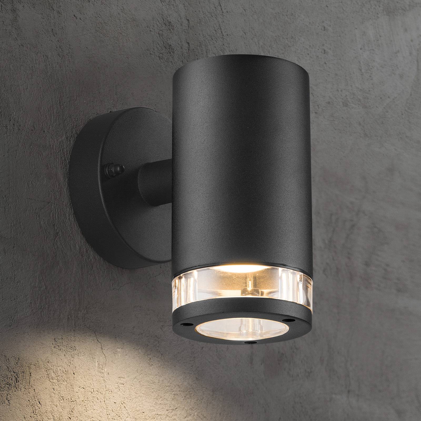 Utomhusvägglampa Birk, 1 lampa svart