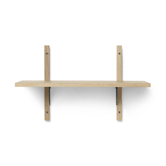 Sector S/N Vägghylla Ek Svart mässing Ferm Living