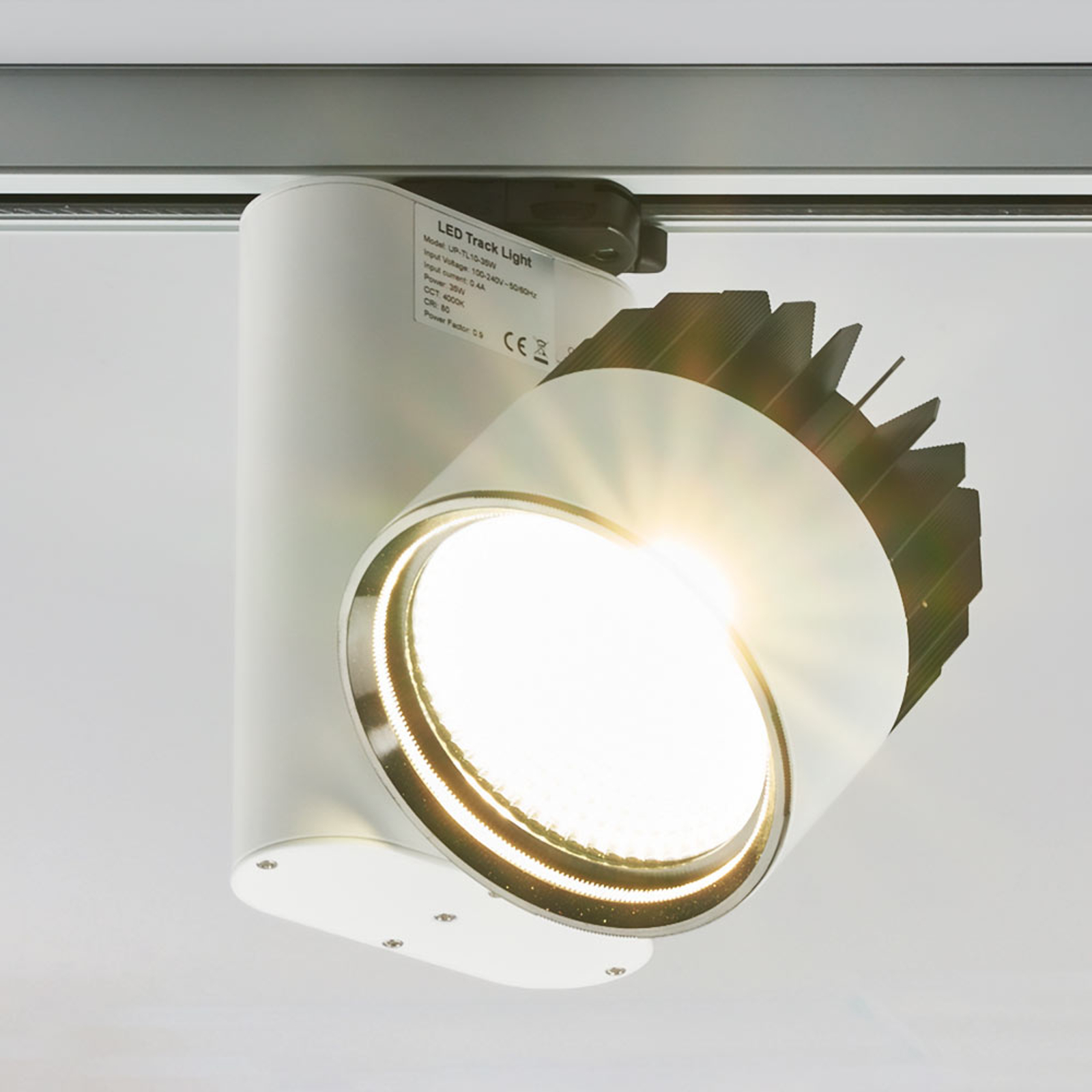 Ljusstark LED-spotlight Benett för strömskena