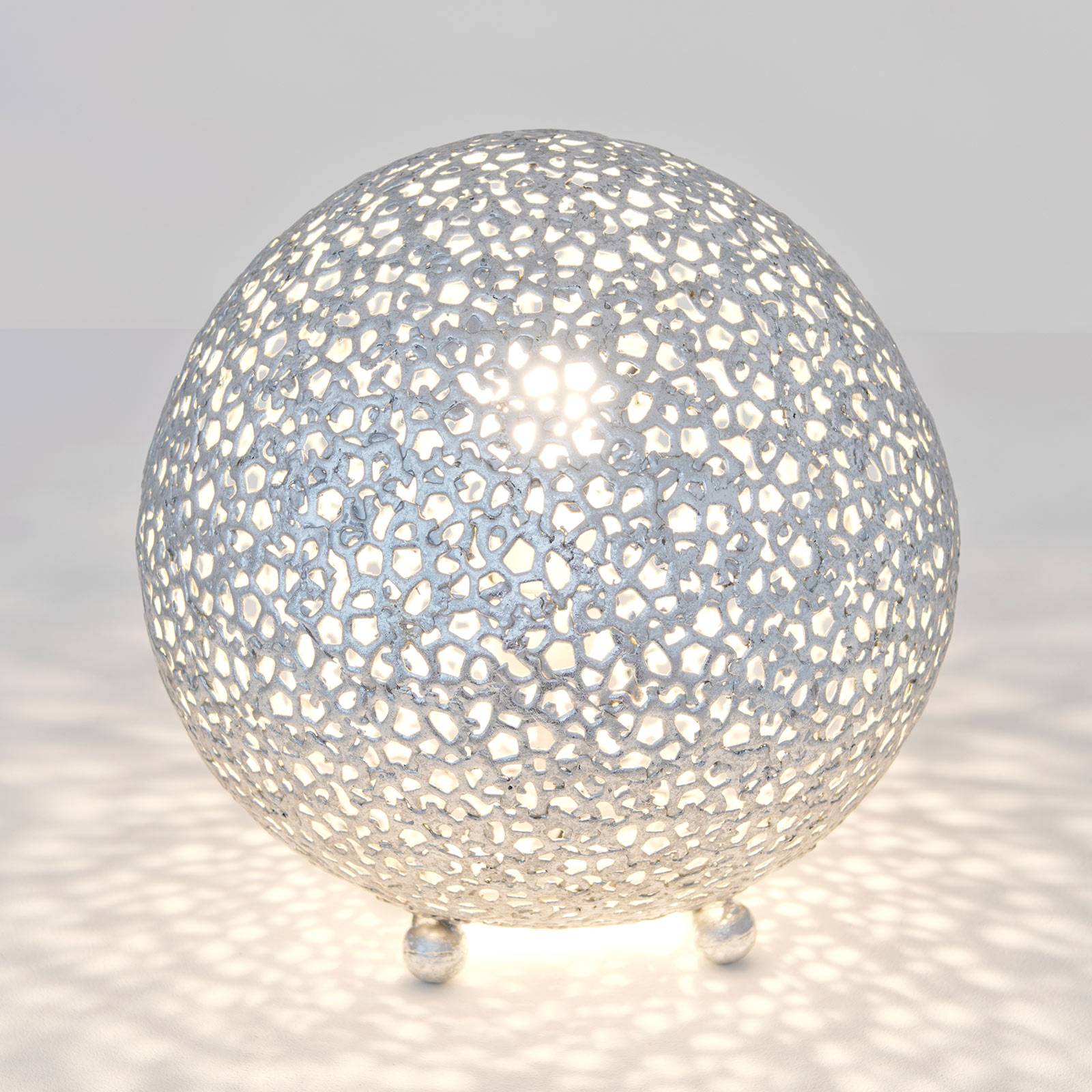 Bordslampa Lily Piccolo, Ø 33 cm, silver