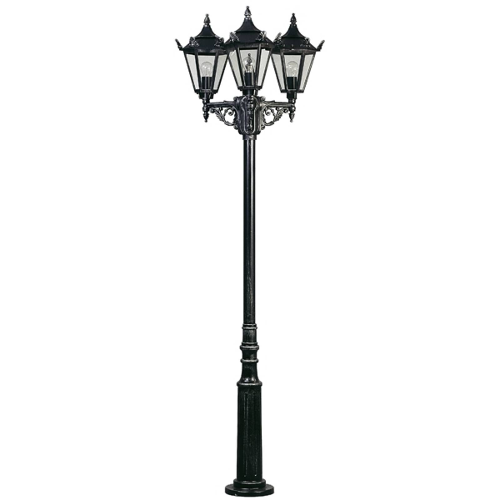 Landhausstil lyktstolpe 756 S, 3 lampor