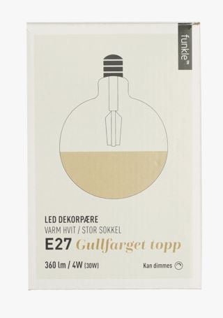 Top gold dekor E27 4W ljuskälla multi
