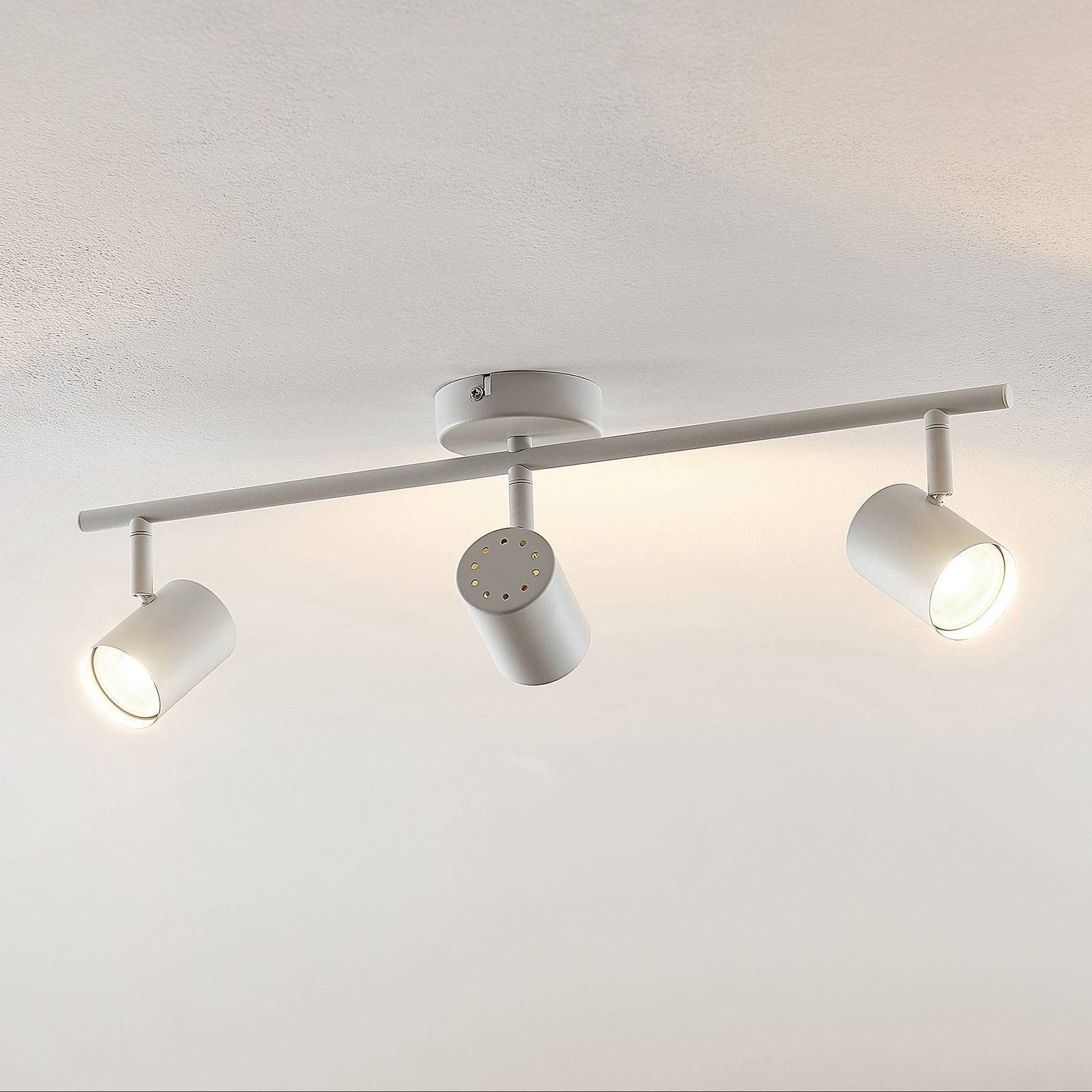 ELC Tomoki LED-taklampa, vit, 3 lampor