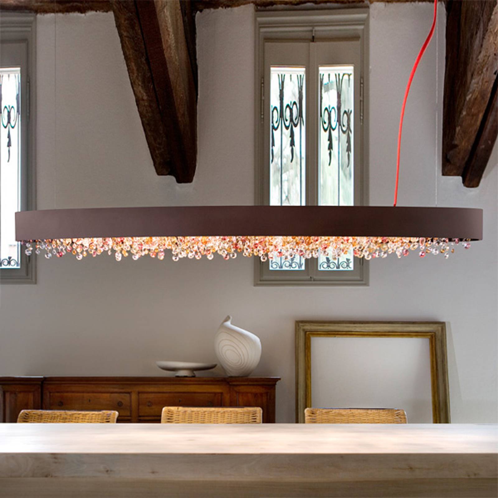 Oval taklampa Ola S6 OV160, brons