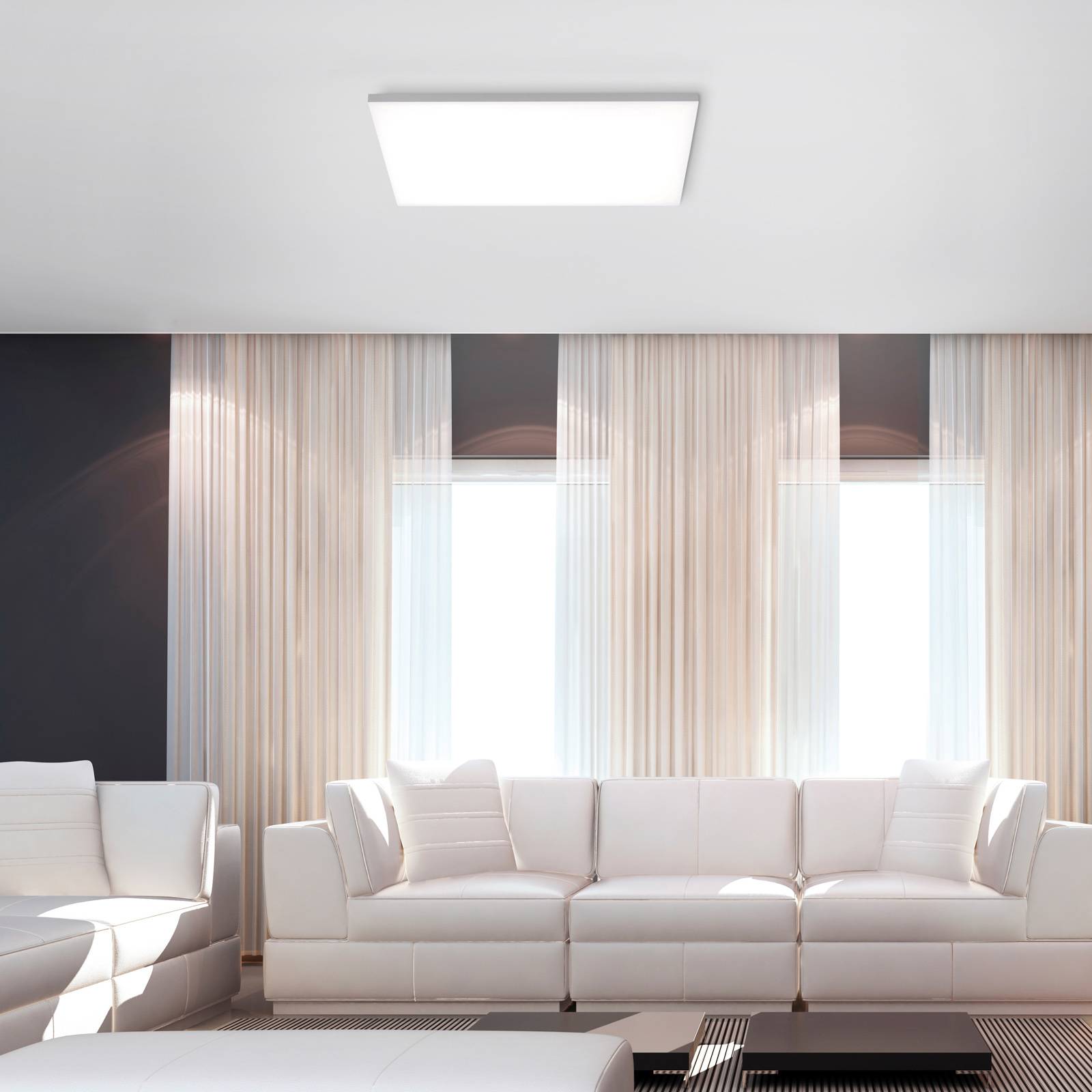 LED-taklampa Canvas justerbar vitfärg, 60 cm