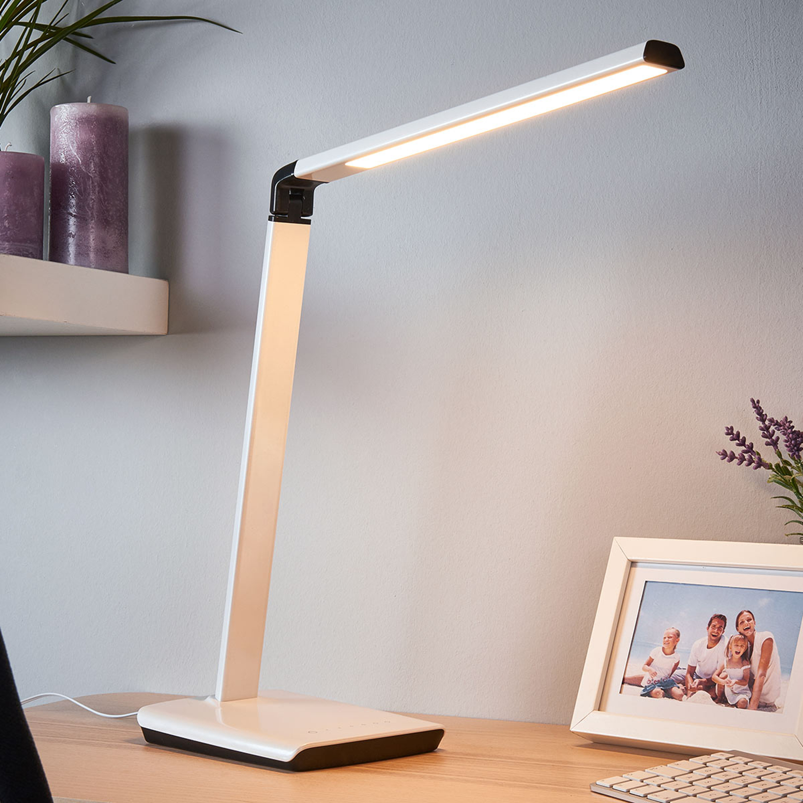 Skrivbordslampa Kuno, USD, dimbar LED