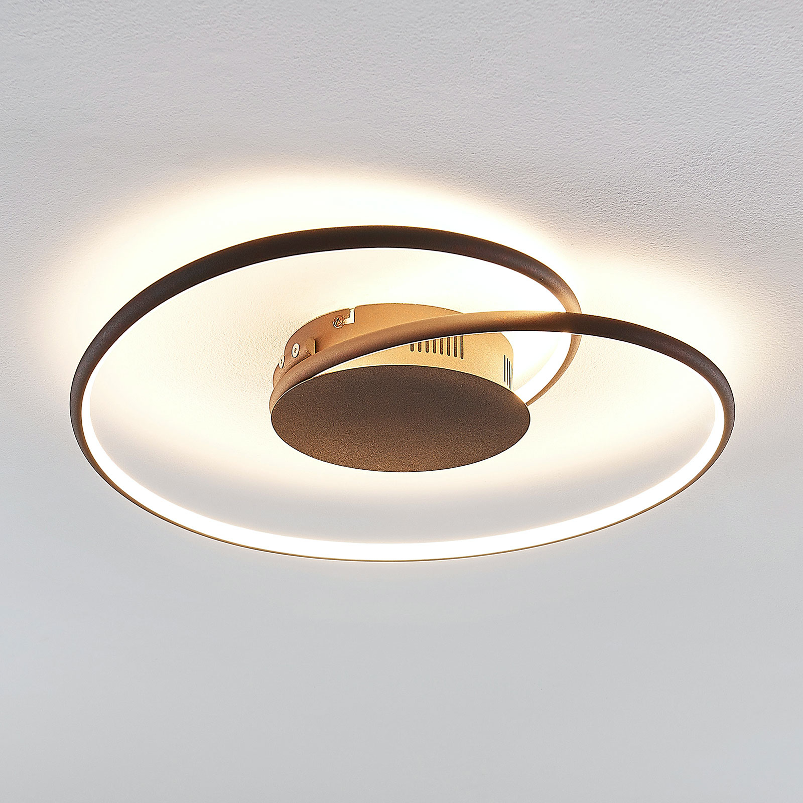 Lindby Joline LED-taklampa, rost, 45 cm