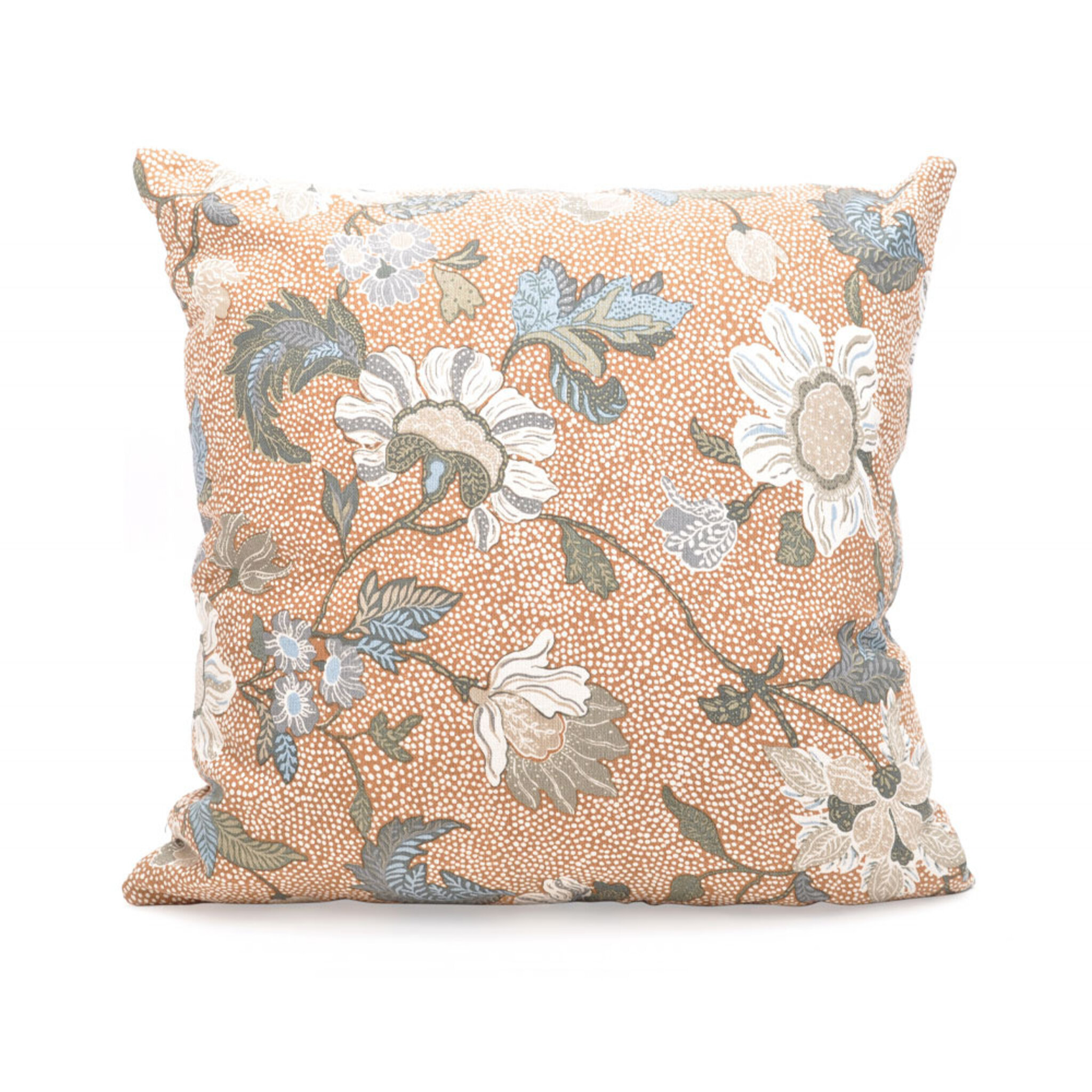 Kuddfodral Flower Linen Camel 50x50