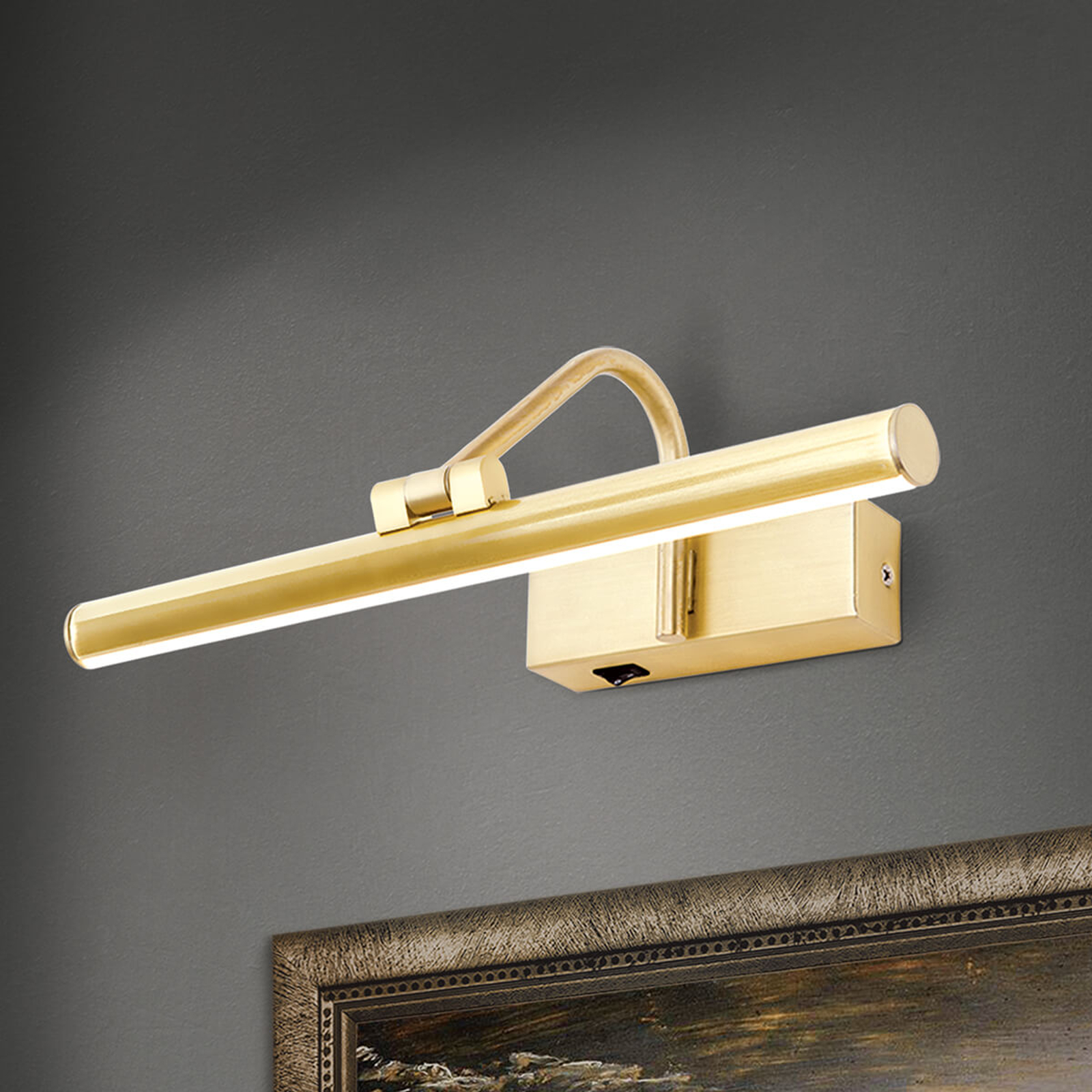 Gyllene LED-tavelbelysning Sofia – 30 cm