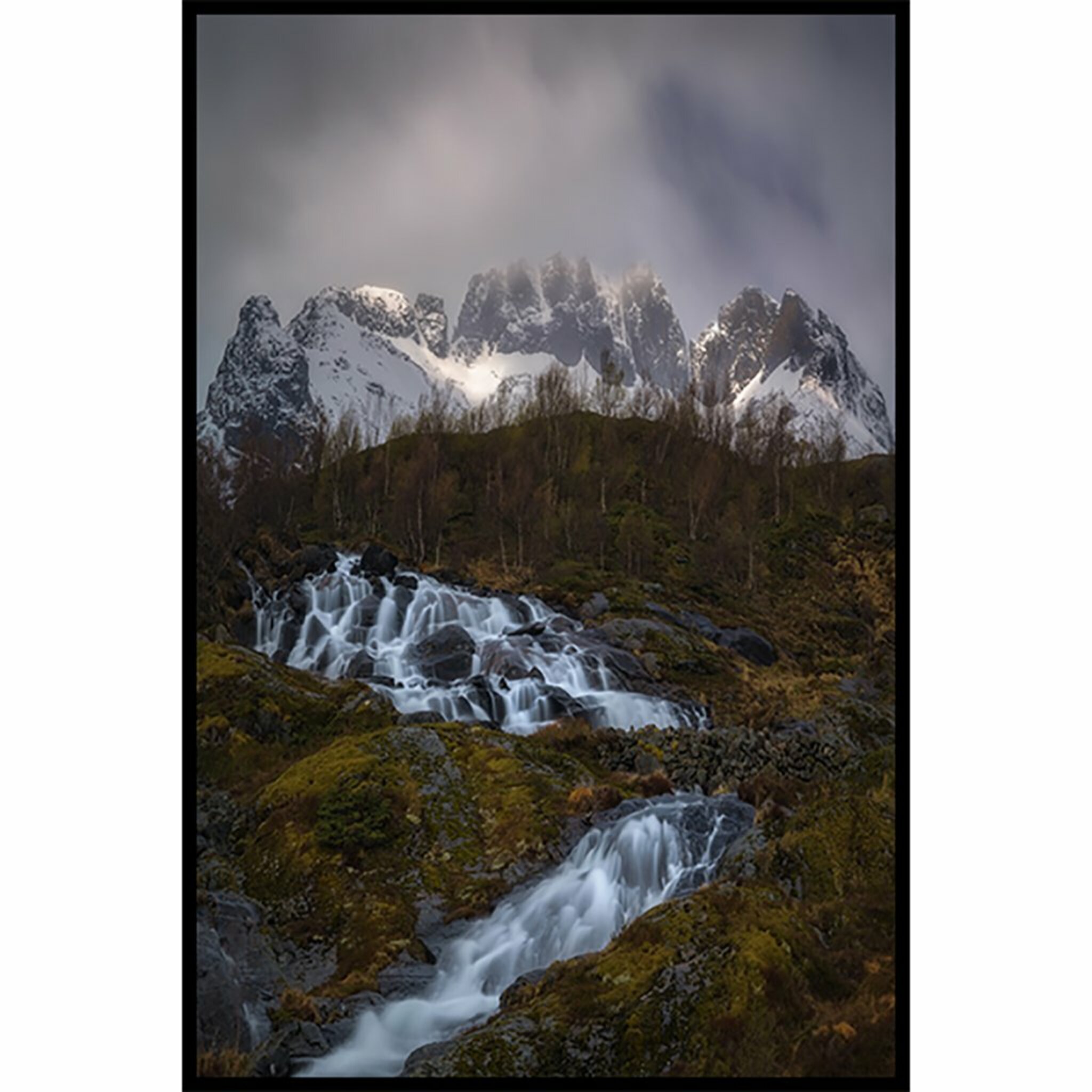 Mountain Waterfall Poster