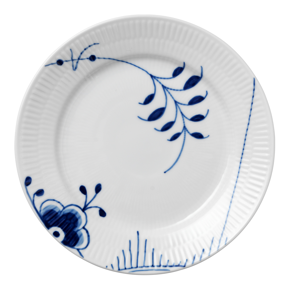 Royal Copenhagen - Blue Fluted Mega Tallrik flat 19 cm dekor 2