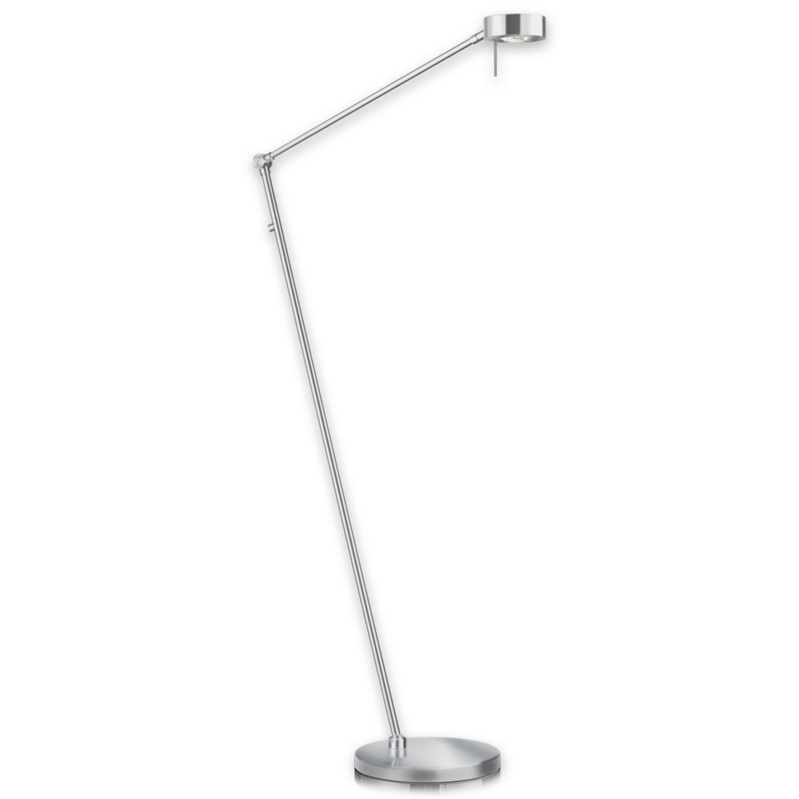 Förnicklad LED-golvlampa Elegance med tre leder