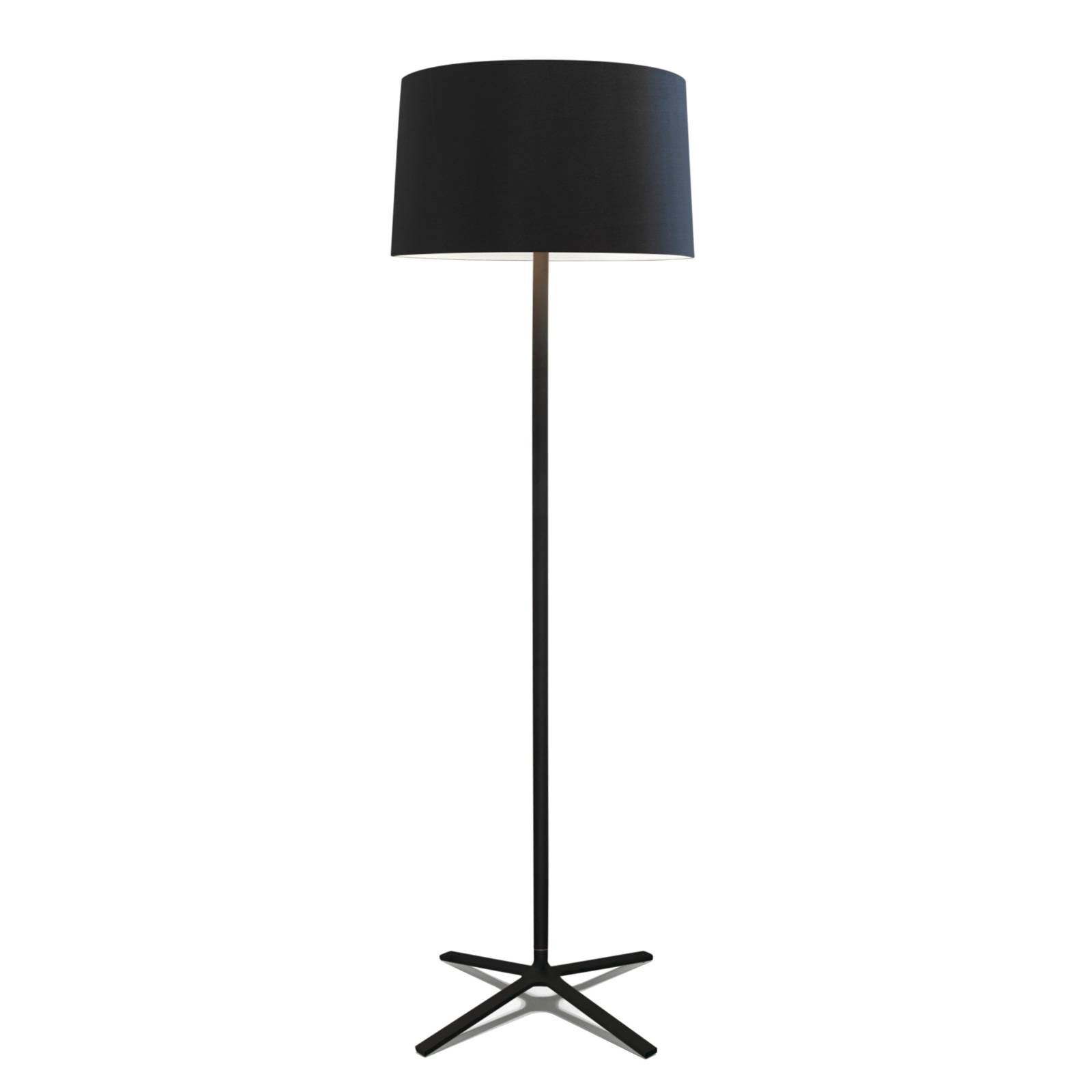 Grok Hall golvlampa med textilskärm, svart
