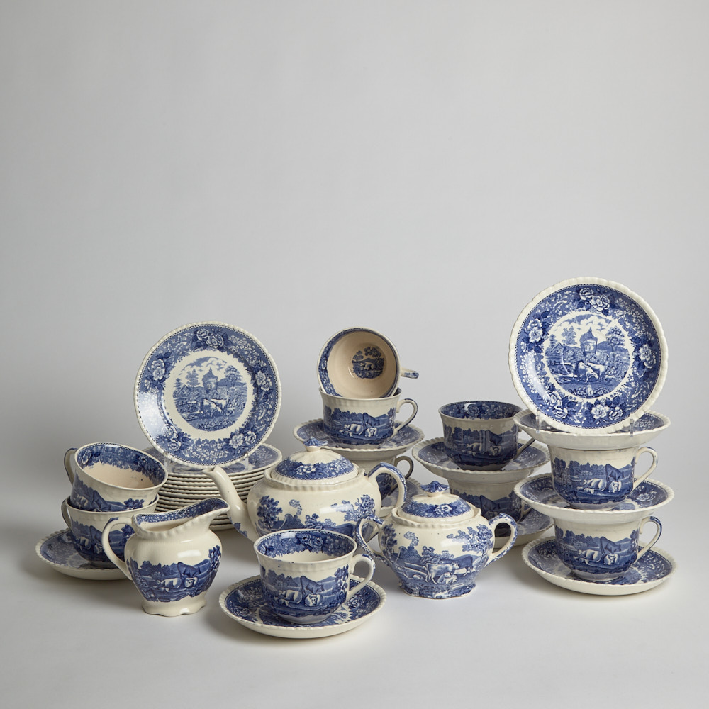 Vintage - Teservis "Adam English Scenic" 37 delar