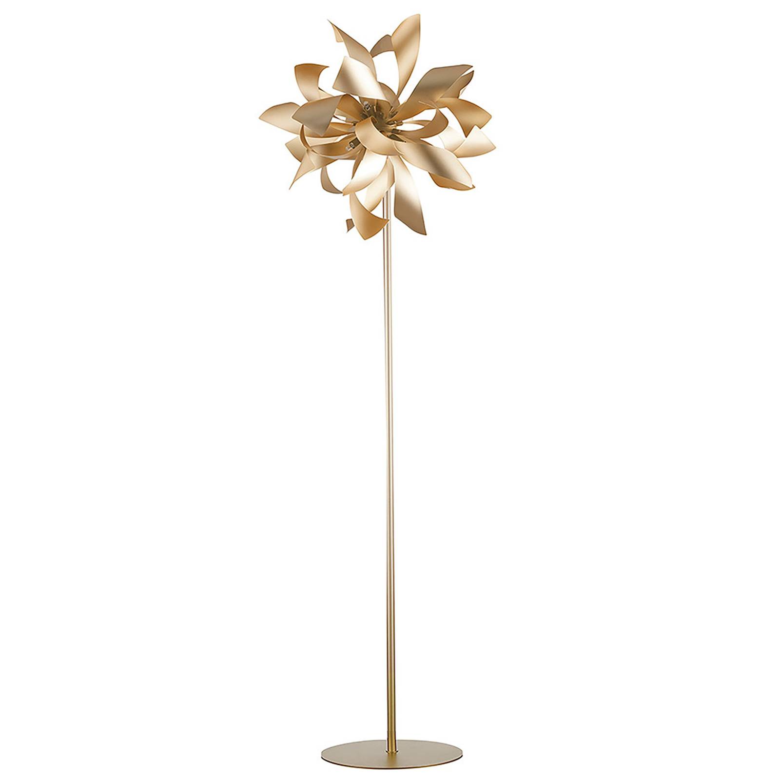 Golvlampa Bloom guldfärg