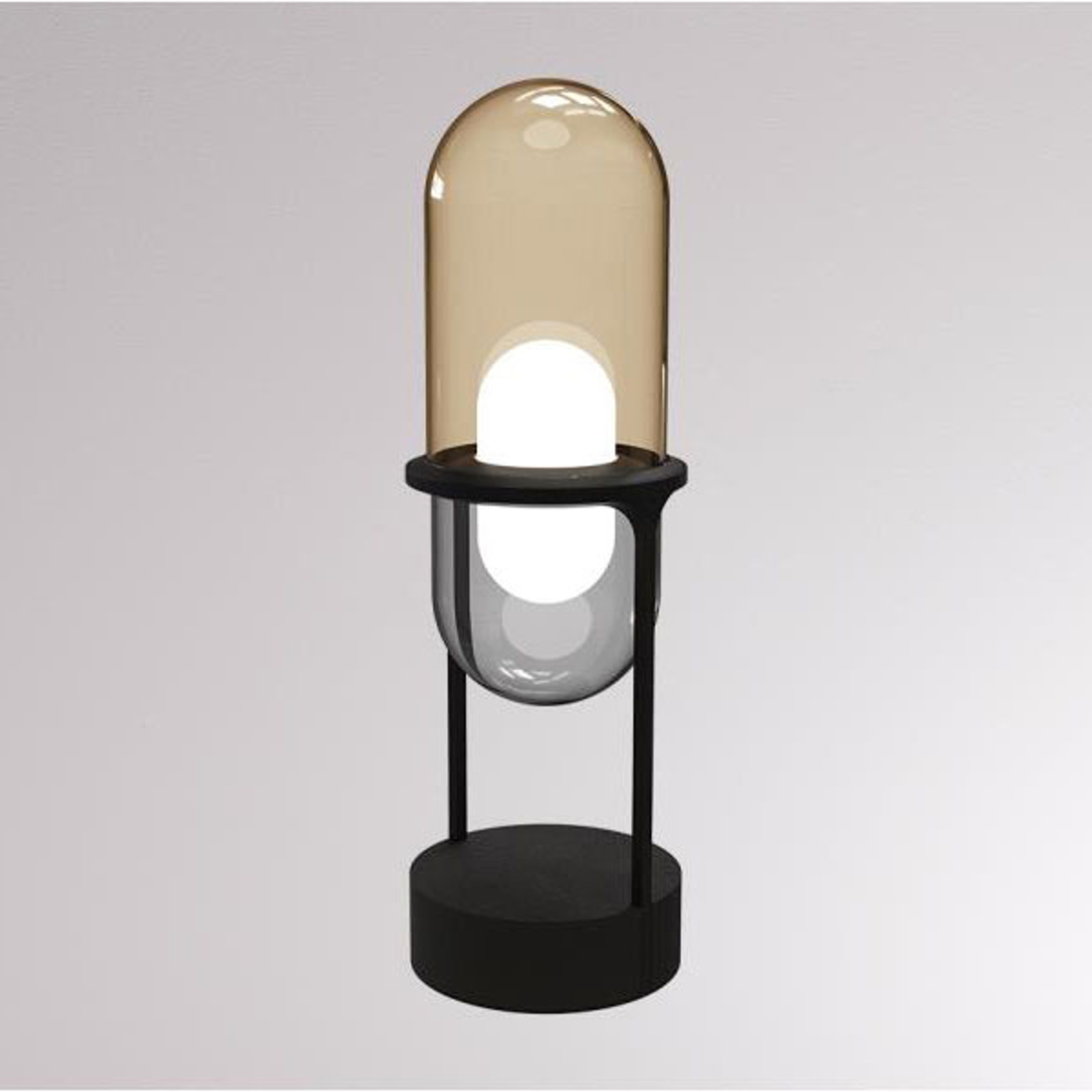 LOUM Pille LED-bordslampa champagne/grå